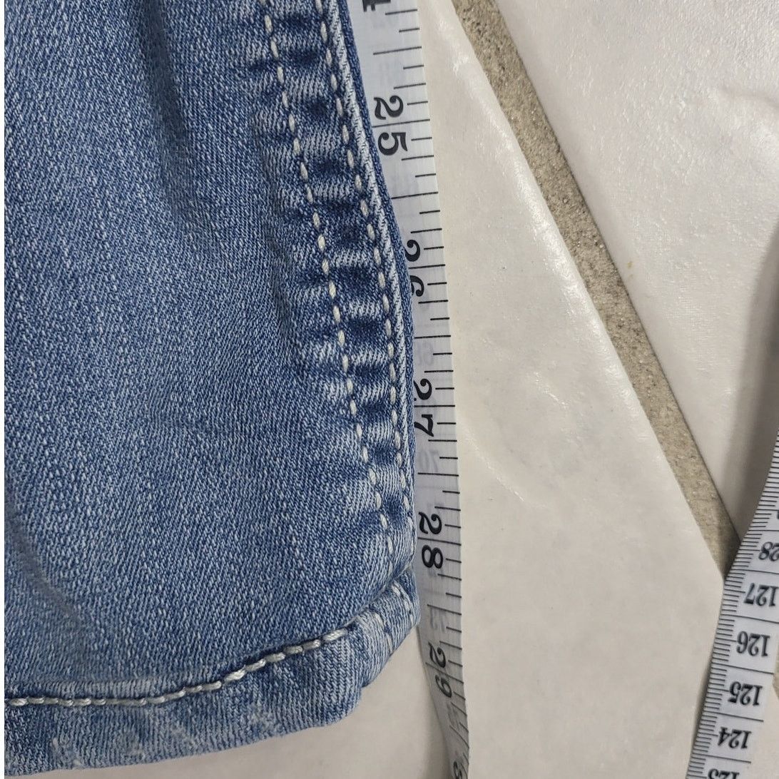 Express Express Light Wash Stretch + Mid Rise Legging Jeans - Sz 16L Size 38" / US 16 / IT 52 - 8 Thumbnail