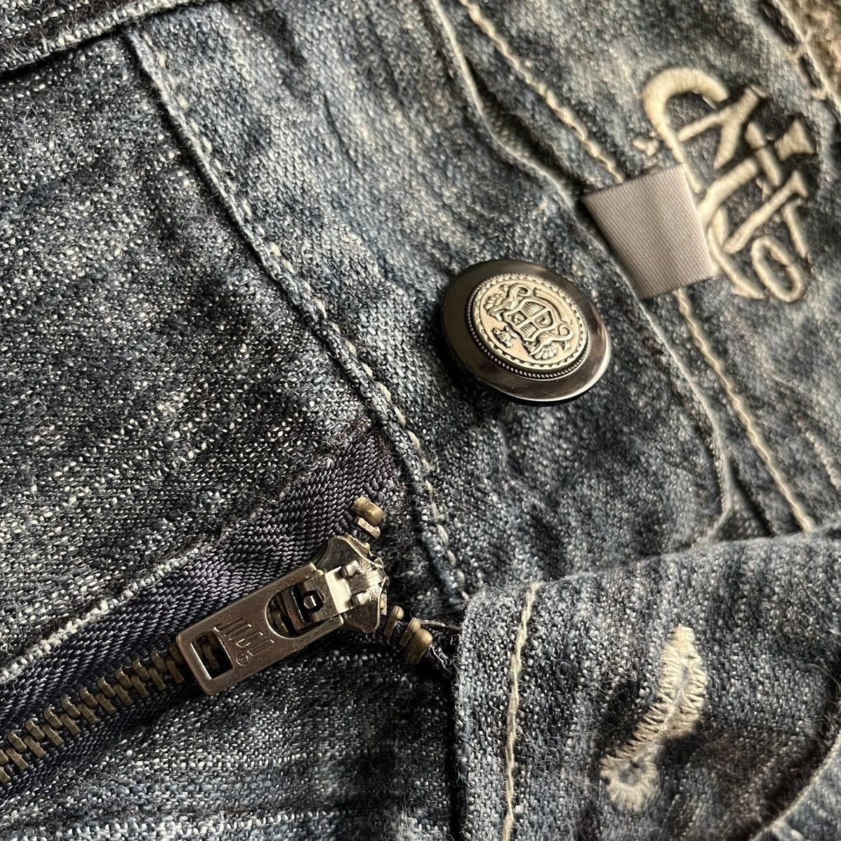 Affliction Crazy JNCO Jeans Affliction Style Cyber Grunge Denim Punk Size US 32 / EU 48 - 7 Thumbnail