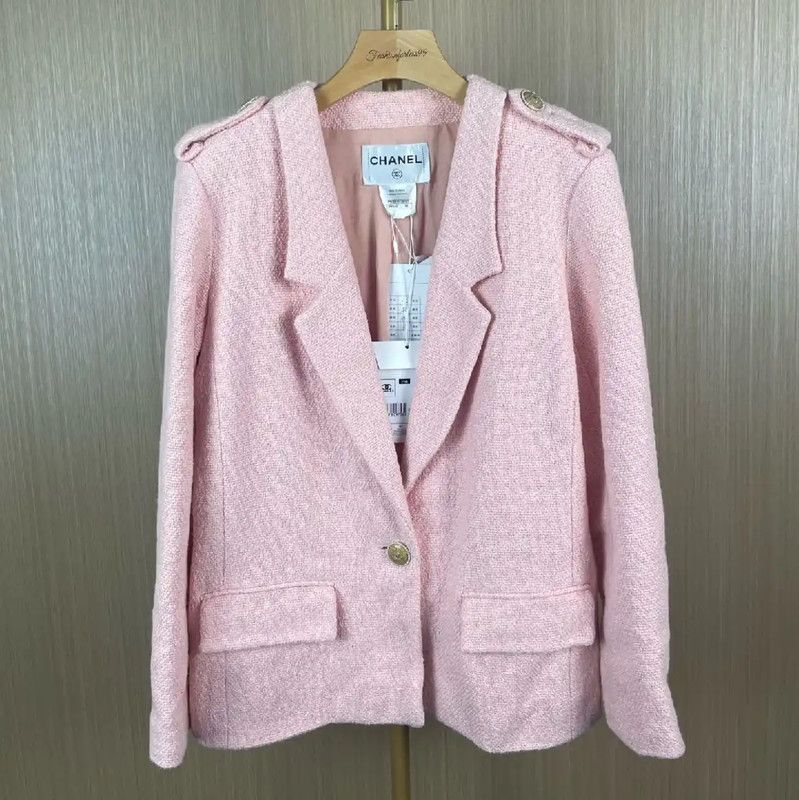 Chanel Chanel Pink Cotton Cardigan for Women 0089 Size L / US 10 / IT 46 - 1 Thumbnail