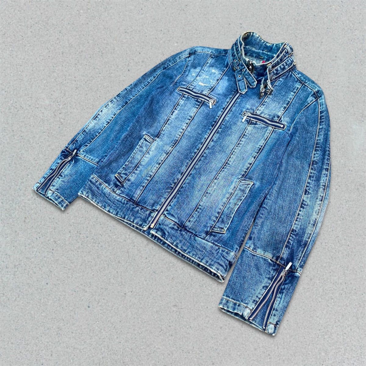 Tornado Mart ARCHIVAL TORNADO MART DISTRESSED BIKER JACKET Size US M / EU 48-50 / 2 - 7 Thumbnail