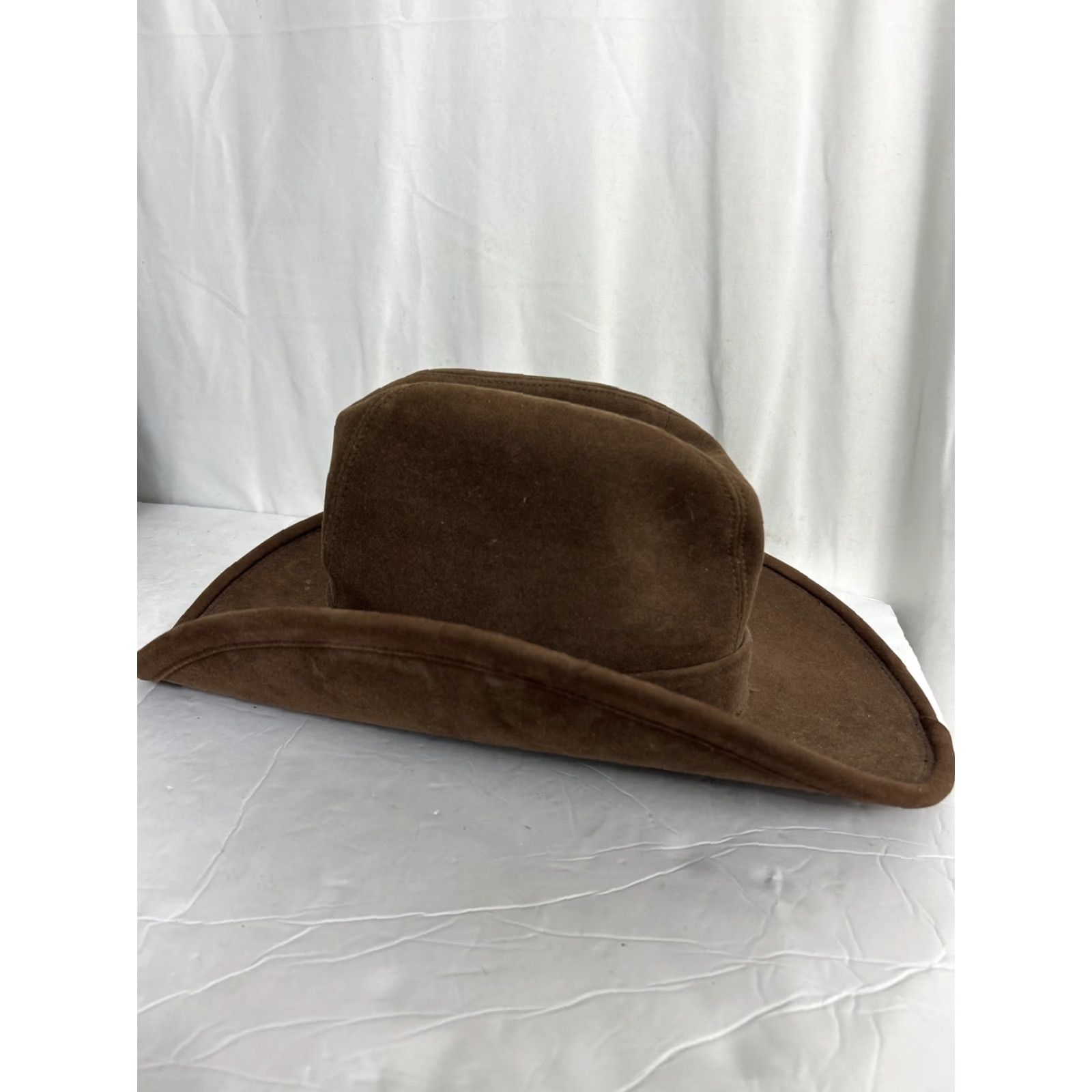 Hoodrich VINTAGE BF GOODRICH Brown Suede Cowboy Hat XL Men Union Made Cowboy Hat XL Brown Western Suede Men Size ONE SIZE - 7 Thumbnail
