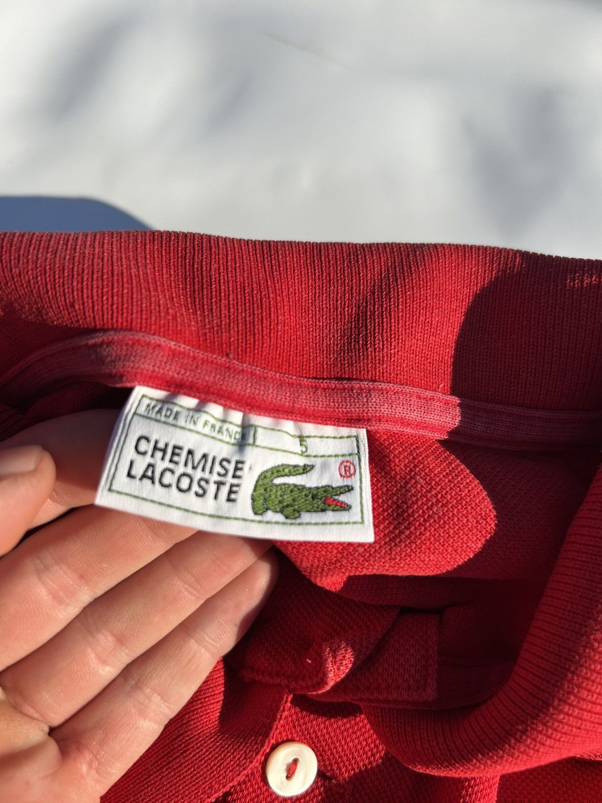 Lacoste Lacoste Vintage 90s Polo Shirt Made in France Red Size L Size US L / EU 52-54 / 3 - 7 Thumbnail