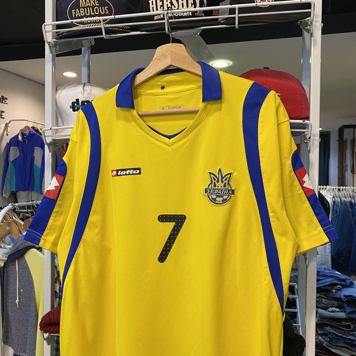 Lotto Sport VINTAGE Ukraine Lotto Andriy Shevchenko #7 home jersey Size US XL / EU 56 / 4 - 3 Thumbnail