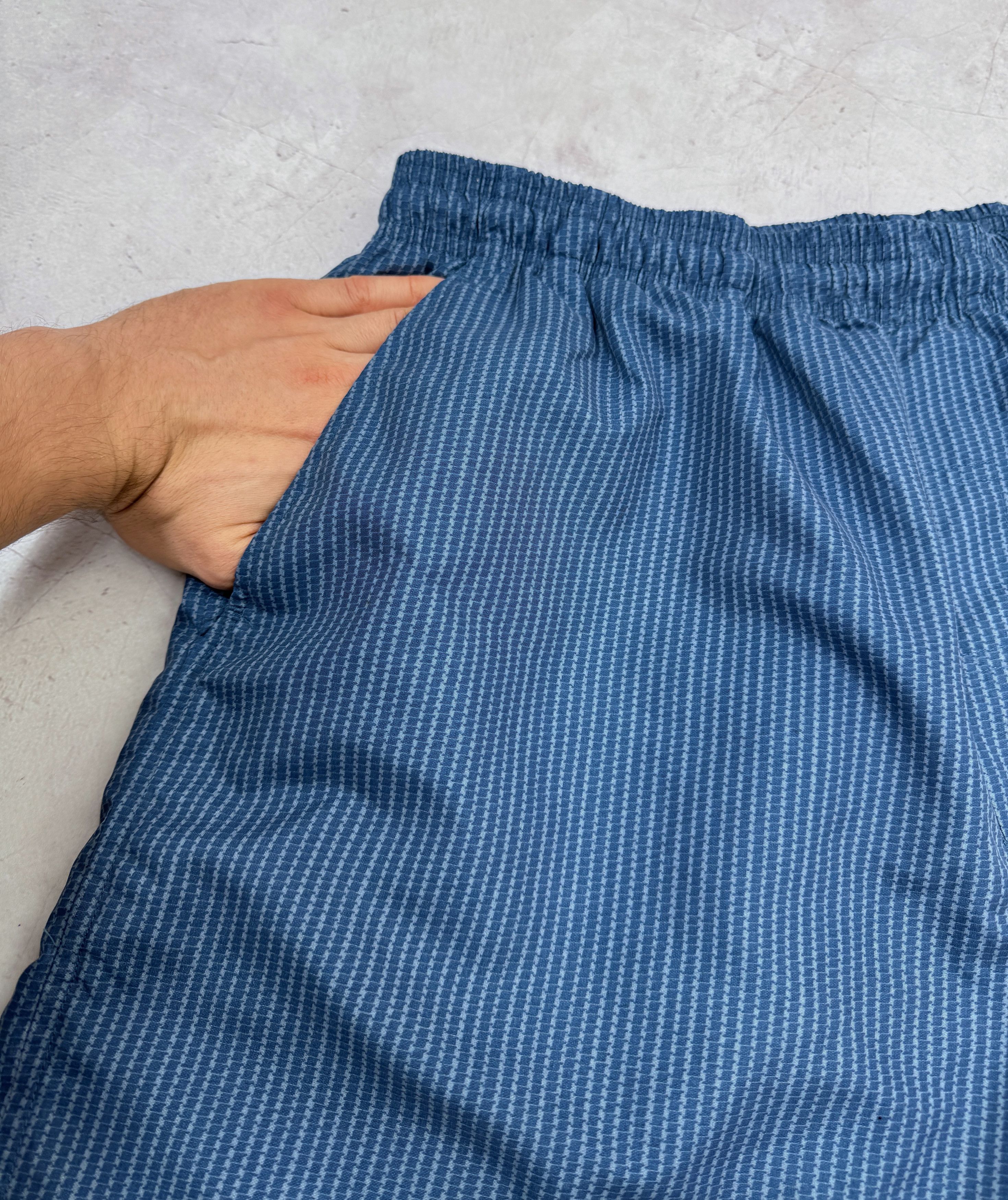 Nike × Vintage Vintage Nike Challenge Court Tennis Shorts Blue Stripe Size US 36 / EU 52 - 8 Thumbnail