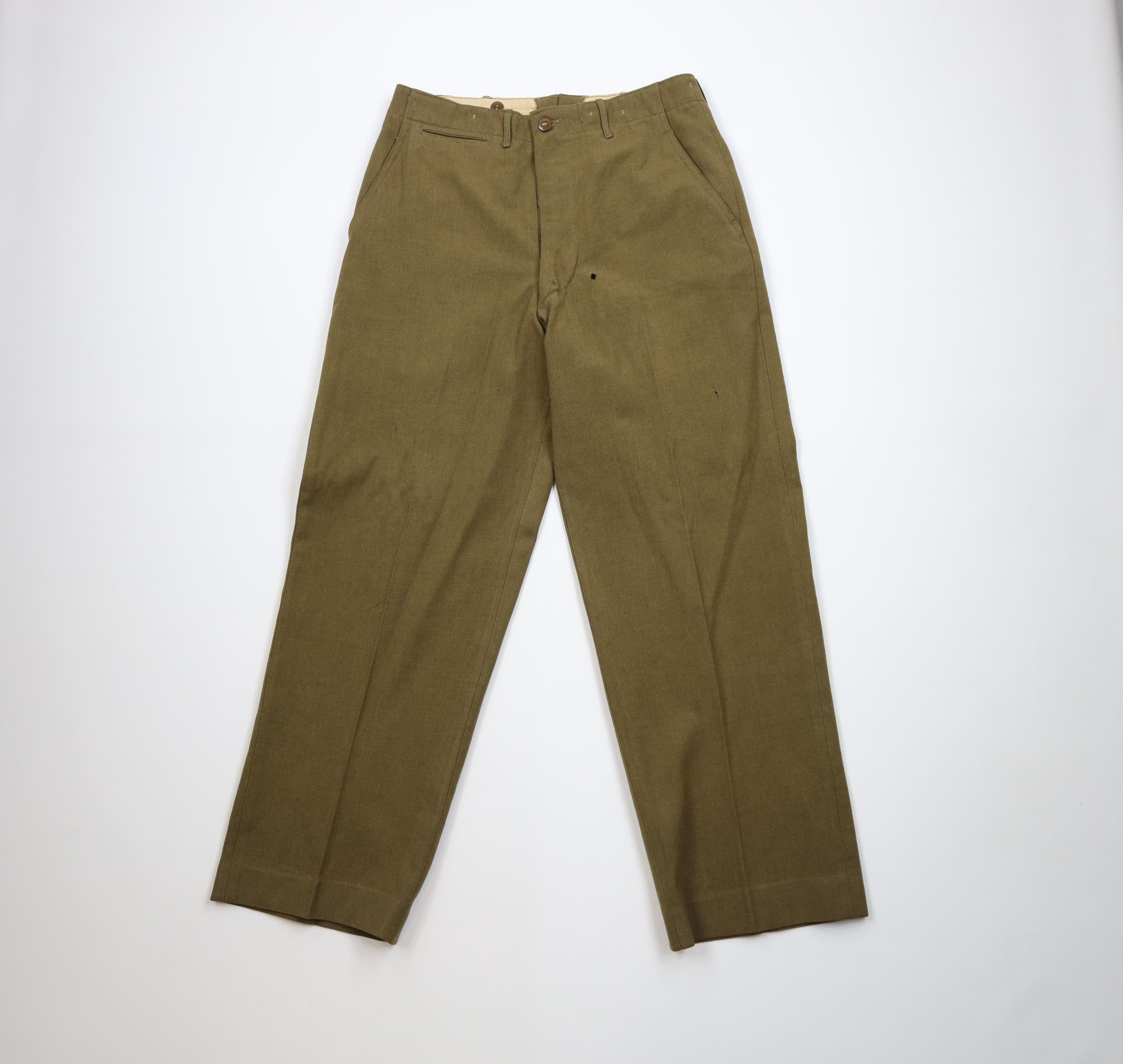 Vintage Vintage 40s 50s Korean World War II Wool Trousers Pants USA Size US 33 - 1 Thumbnail