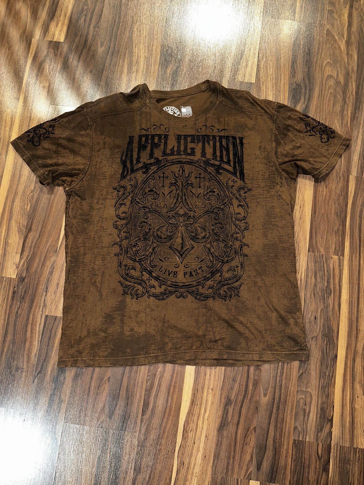 Affliction Y2K AFFLICTION Cyber Grunge Live Fast Graphic Logo Tee 3XL Size US XXL / EU 58 / 5 - 8 Thumbnail