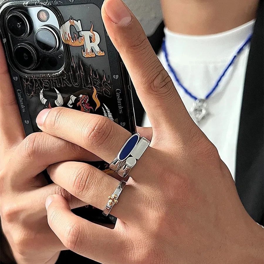Other Retro punk titanium steel one ring Size ONE SIZE - 5 Thumbnail