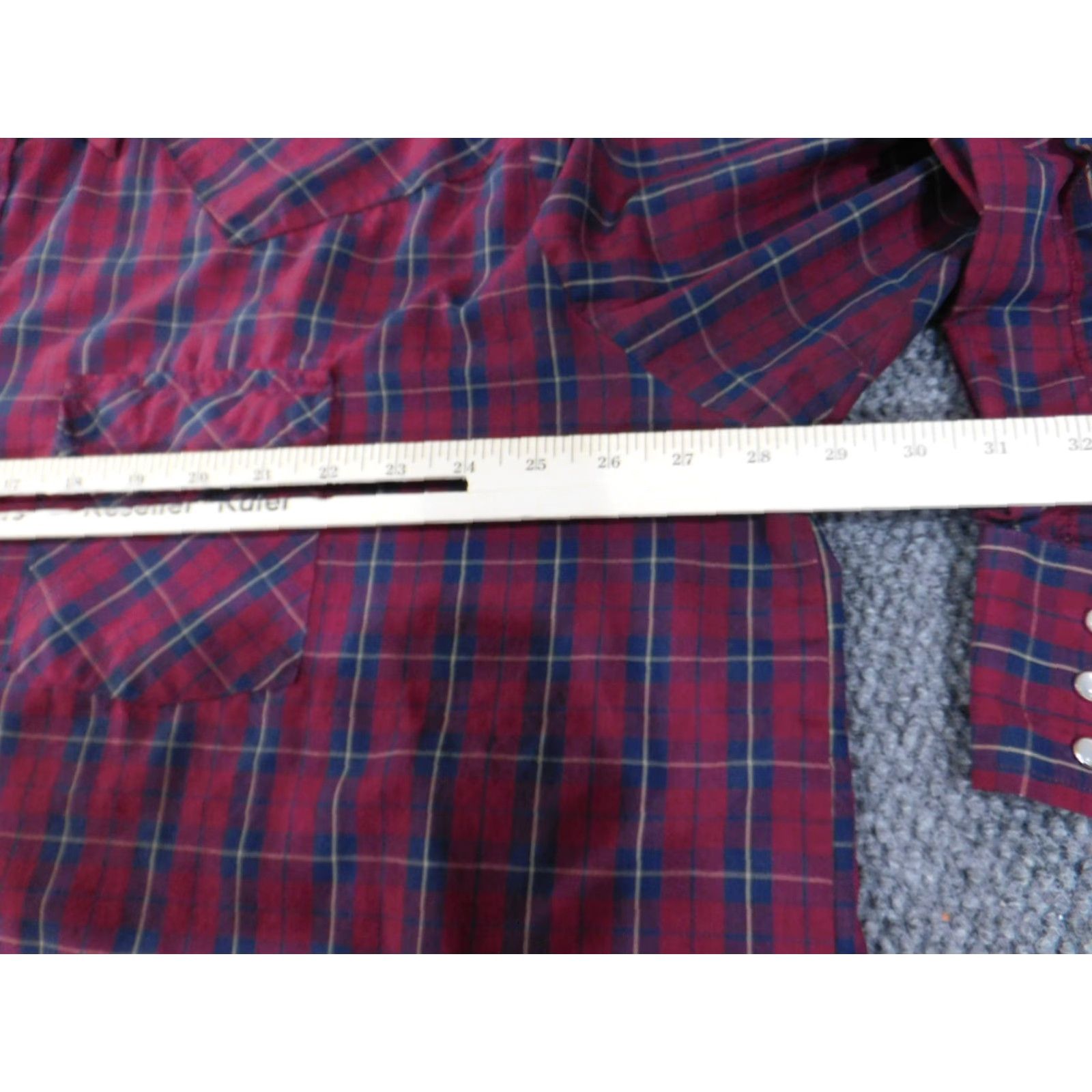 Vintage ely cattleman pearl snap shirt 2XL red big plaid western cowboy rodeo Size US XXL / EU 58 / 5 - 6 Thumbnail