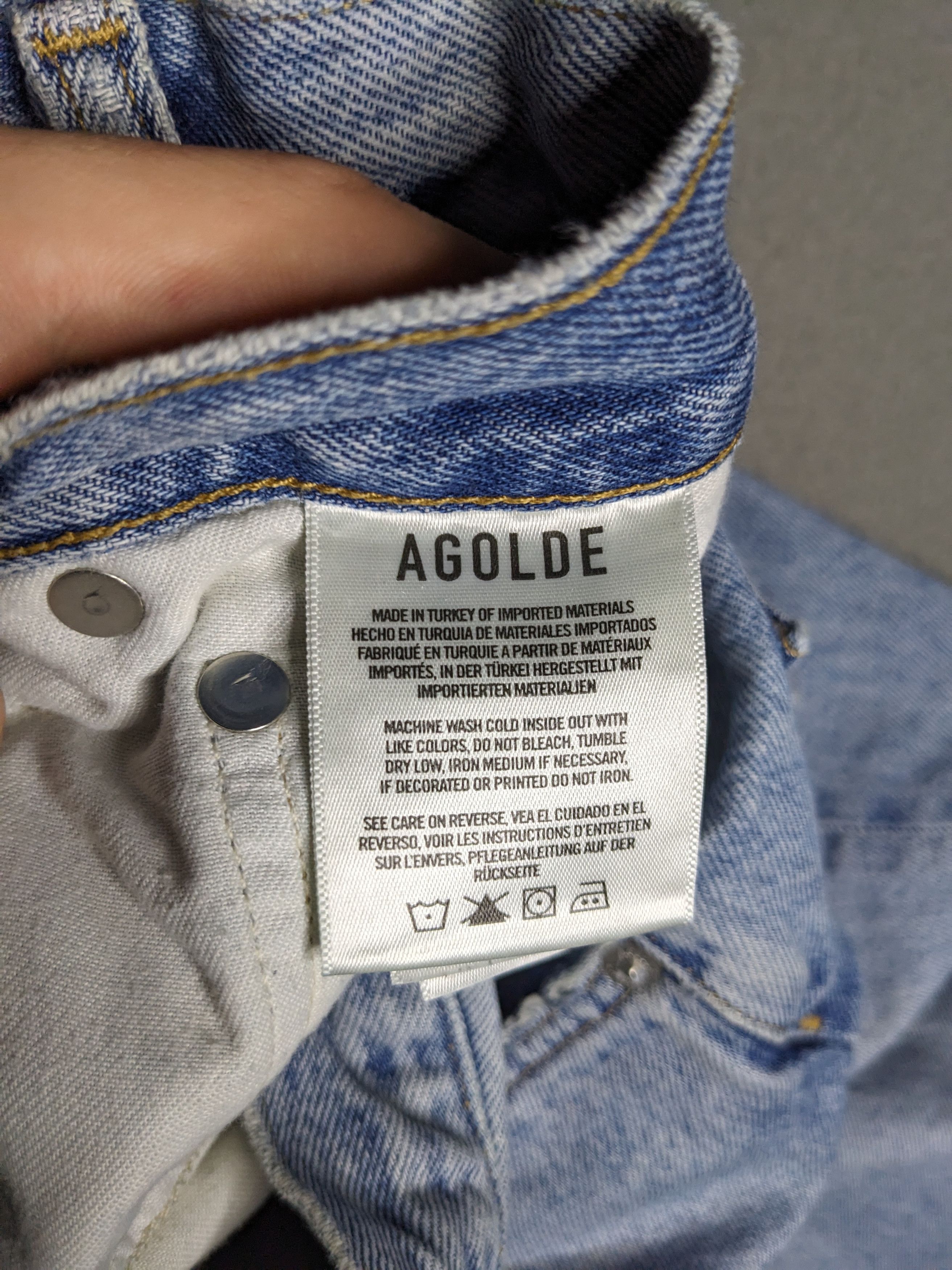 Agolde AGOLDE Vintage Straight Jeans 34x30 Organic Cotton Denim Size 34" / US 12 / IT 48 - 11 Thumbnail