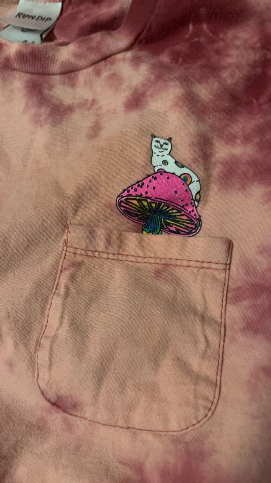 RIPNDIP Nermal Psychedelic Mushroom Hookah Cat Tie Dye Long Sleeve Size US M / EU 48-50 / 2 - 4 Thumbnail