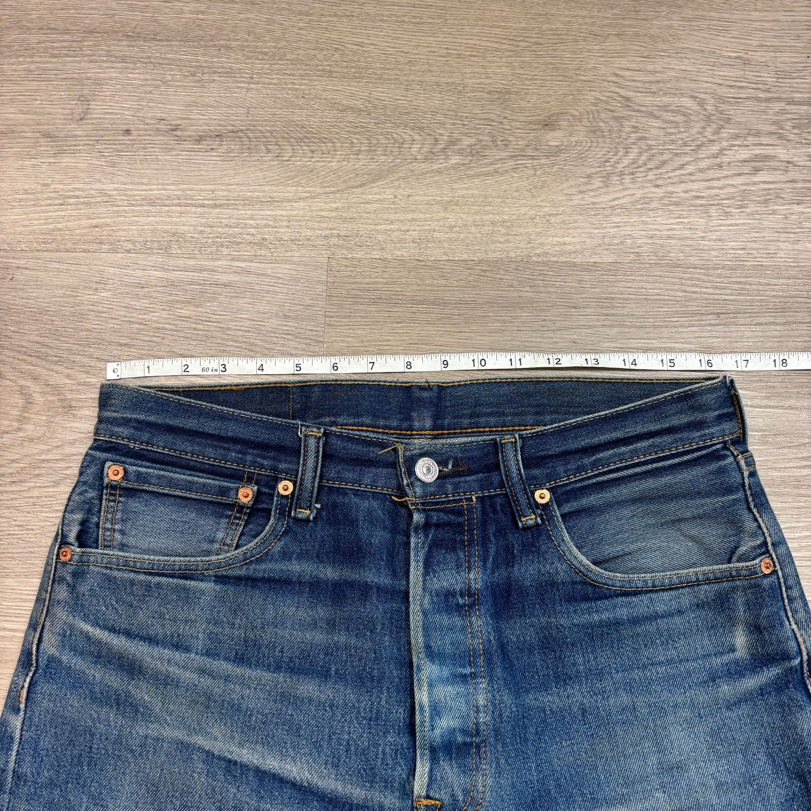 Levi's Levi's 501 Button Fly Straight Leg Jeans Men's 34x27 Size US 34 / EU 50 - 5 Thumbnail