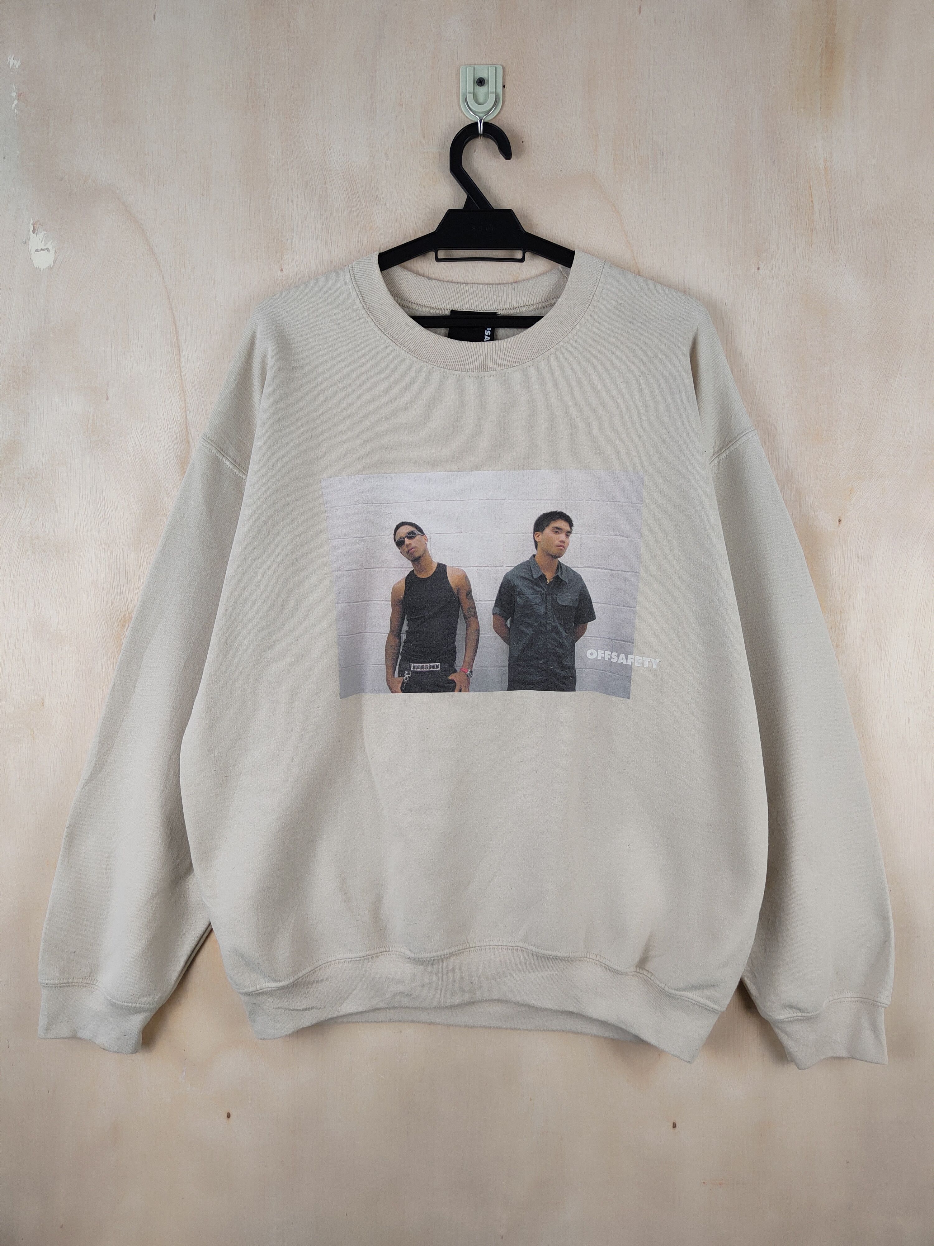 Japanese Brand Offsafety band Light Brown Sweatshirts #S2560 Size US L / EU 52-54 / 3 - 1 Thumbnail