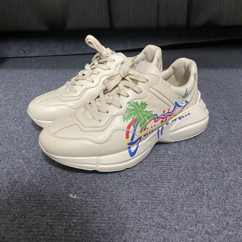 Gucci Gucci Rhyton Low-top Dad Sneakers with Logo Print 0079 Size US 8 / EU 41 - 1 Thumbnail