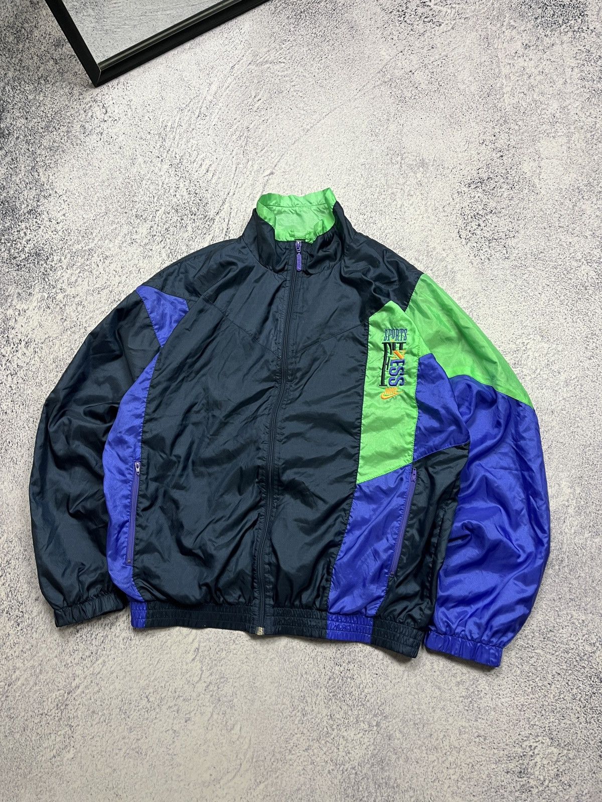 Nike × Vintage Nike Swoosh Y2k 90s Oversized Nylon Retro Track Jacket Size US M / EU 48-50 / 2 - 3 Thumbnail