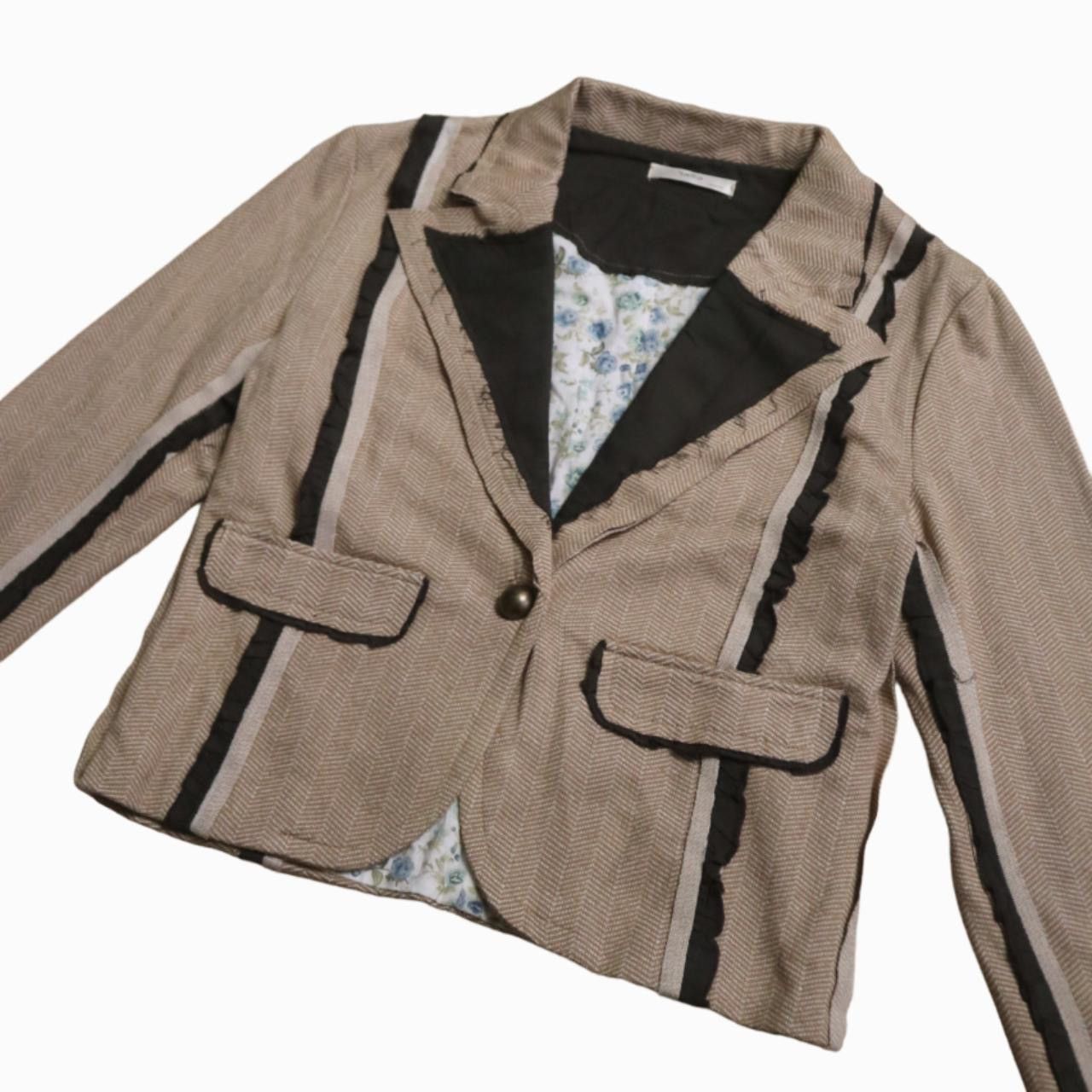Comme des Garcons × Japanese Brand 00s Patchwork herringbone jacket Size S / US 4 / IT 40 - 5 Thumbnail