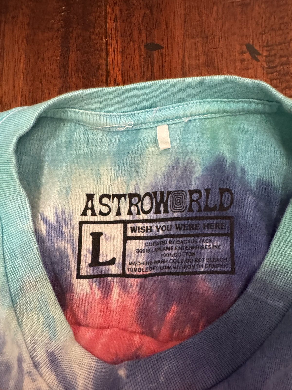 Travis Scott 2018 Travis Scott Astroworld Cactus Jack Tie Dye shirt Size US L / EU 52-54 / 3 - 2 Thumbnail