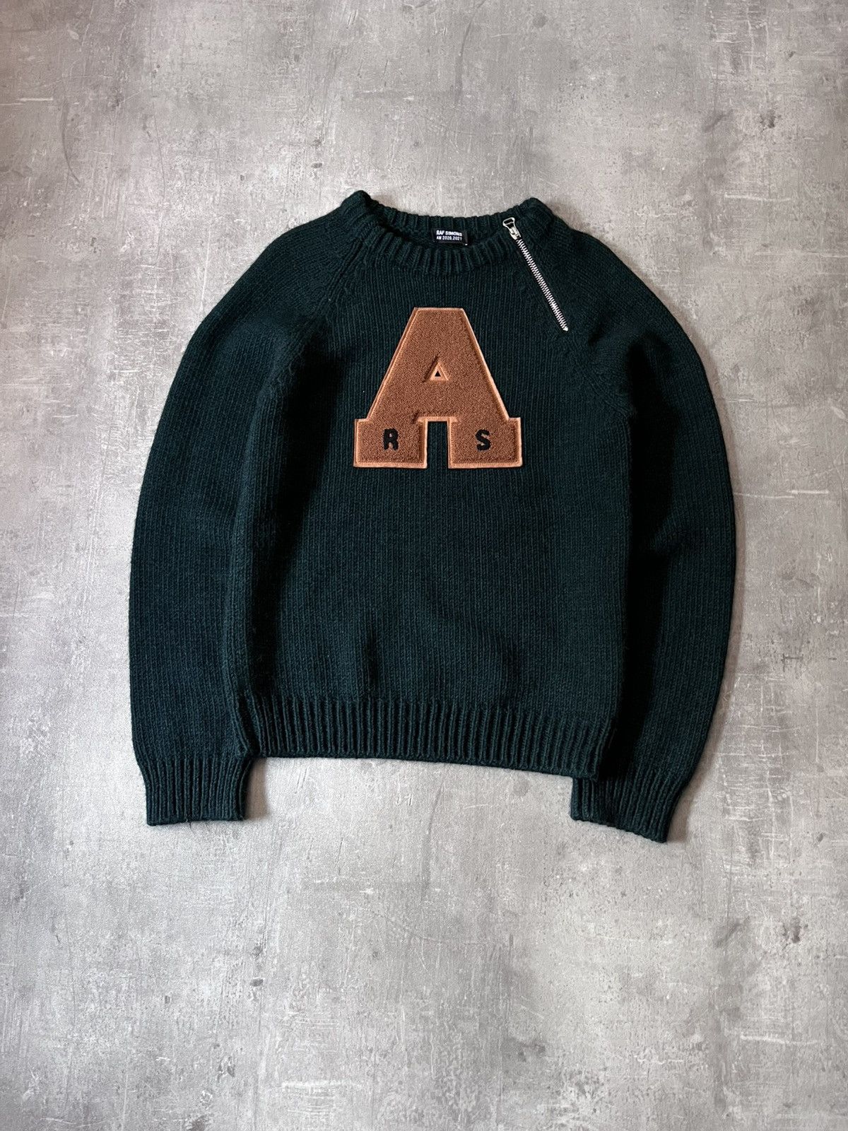 Raf Simons Raf Simons A/W 2020/21 letter A patch sweater green Size US S / EU 44-46 / 1 - 1 Thumbnail