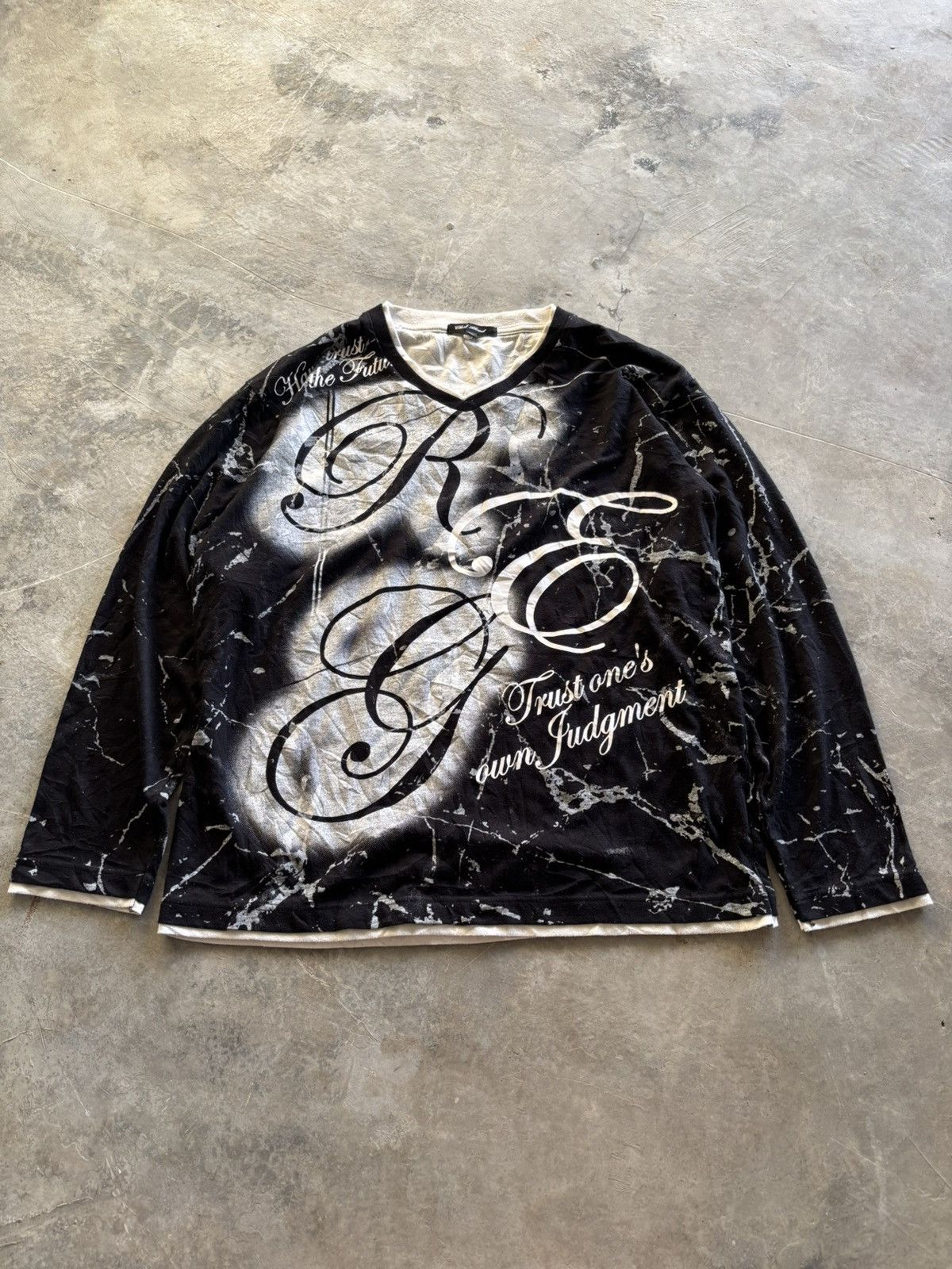 20471120 × Hysteric Glamour × If Six Was Nine 2000s Clash Ahead layered longsleeve poem punk gothic style Size US L / EU 52-54 / 3 - 1 Thumbnail