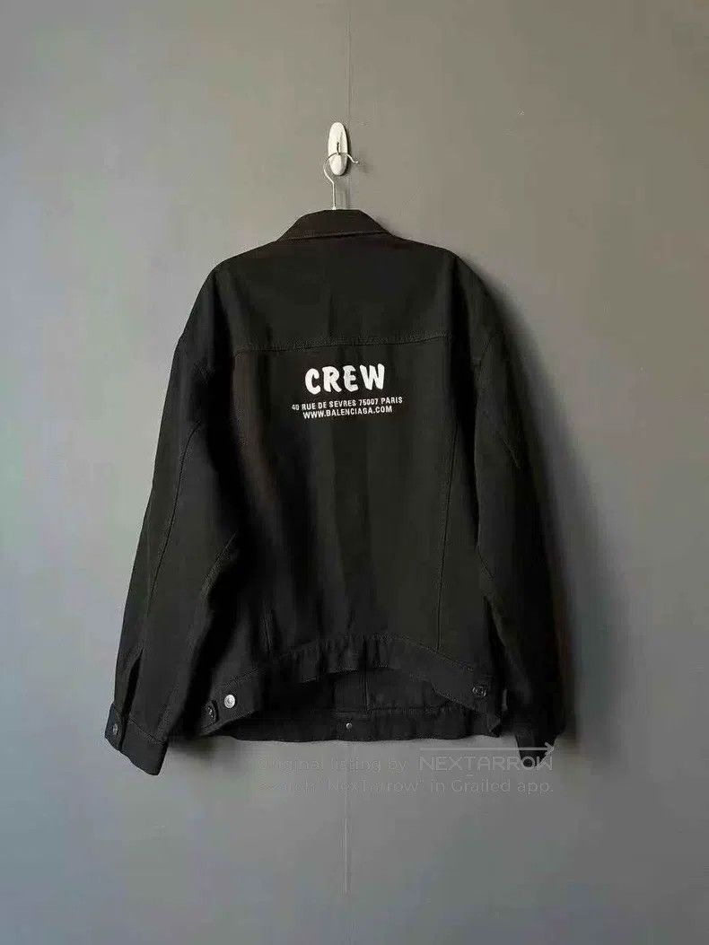 Balenciaga Balenciaga Black Crew Denim Jacket Size XS / US 0-2 / IT 36-38 - 2 Thumbnail