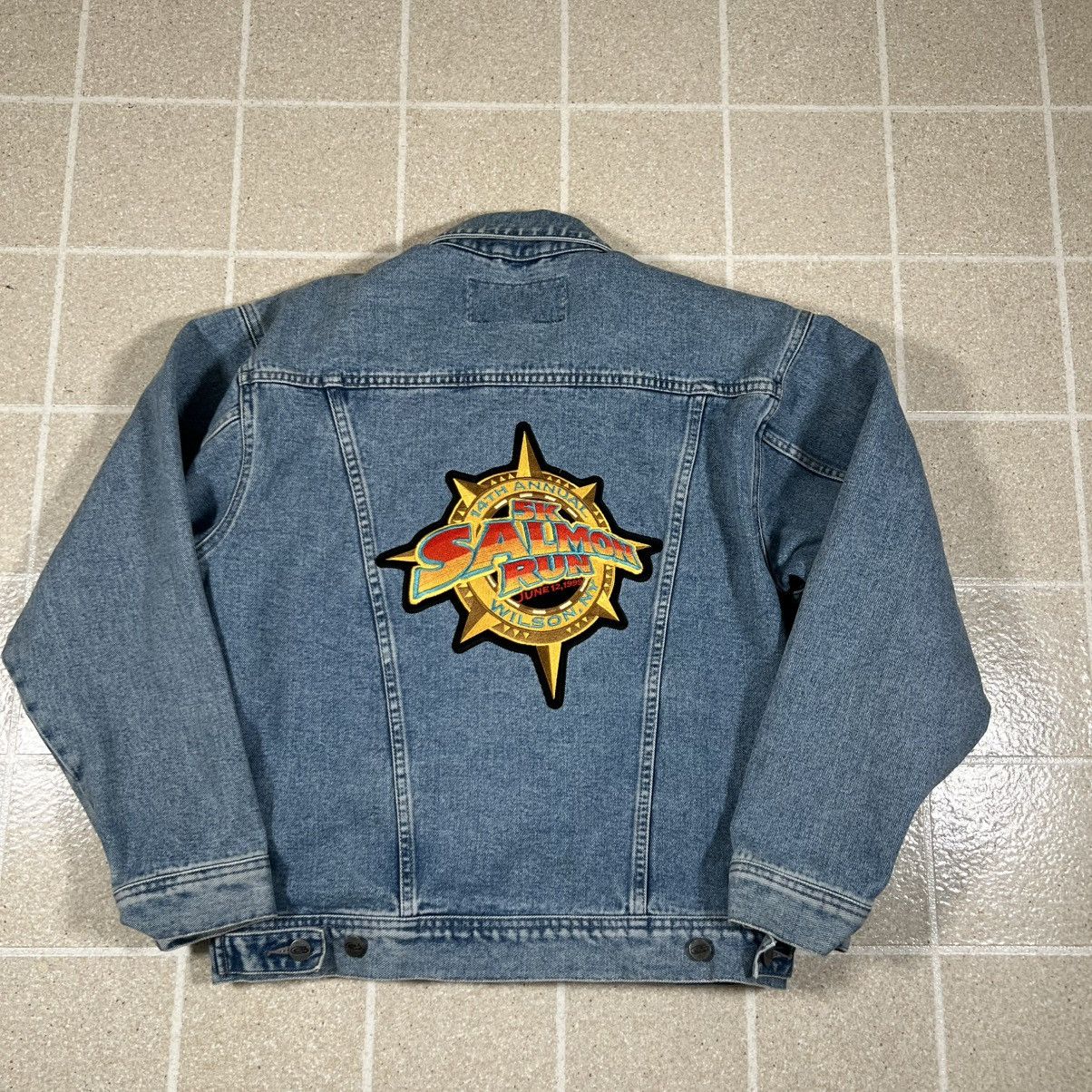 Other Vtg 5k Salmon Run Cyrk Clothing Denim Jean Jacket Trucker Size US S / EU 44-46 / 1 - 1 Thumbnail