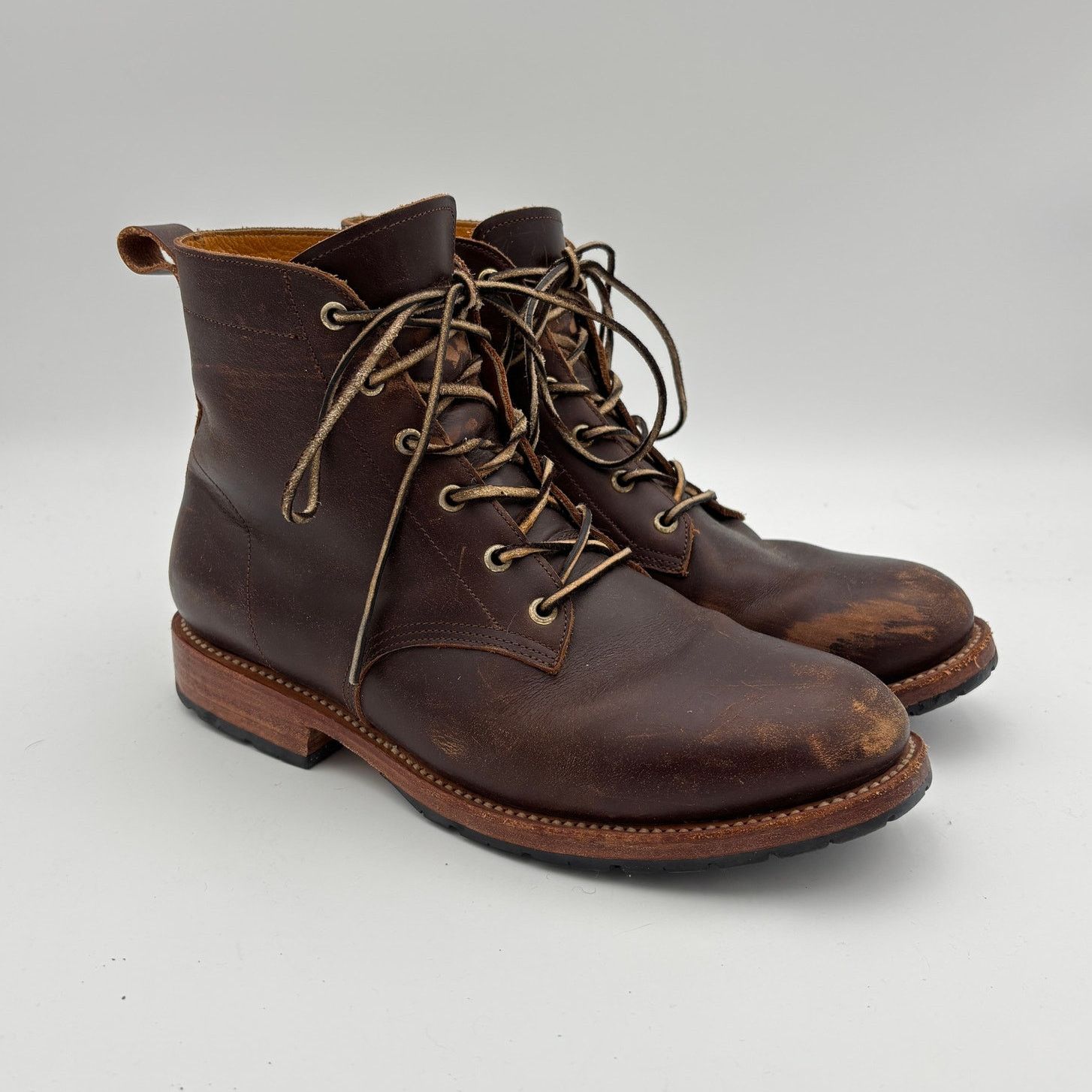 2120 Handcrafted 2120 Detroit Boot Leather Lace Up Work Boots Men's 10 Size US 10 / EU 43 - 1 Thumbnail