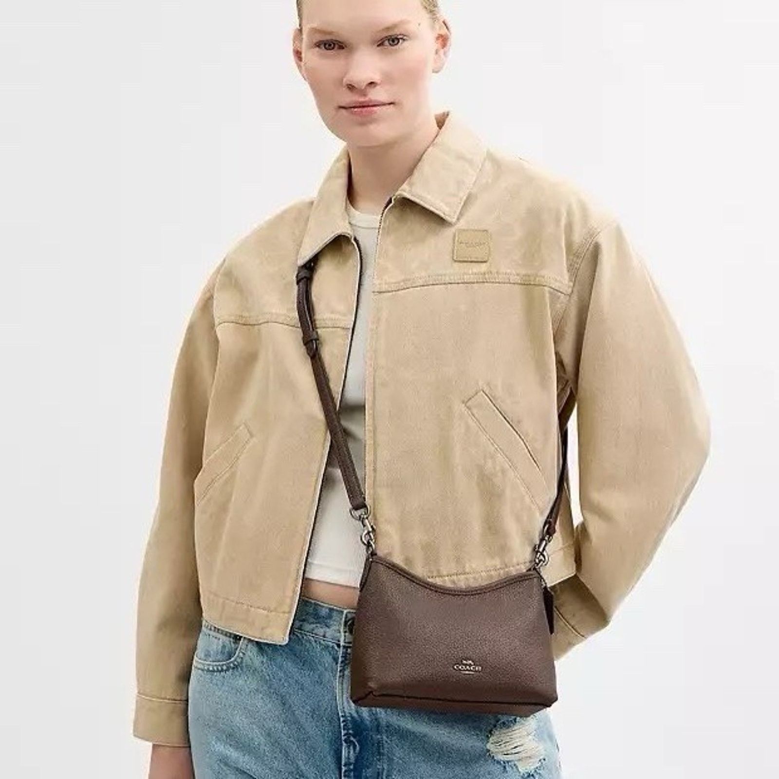 Coach NWT COACH Laurel Small Shoulder Bag CBH16 Dark Stone Size ONE SIZE - 8 Thumbnail