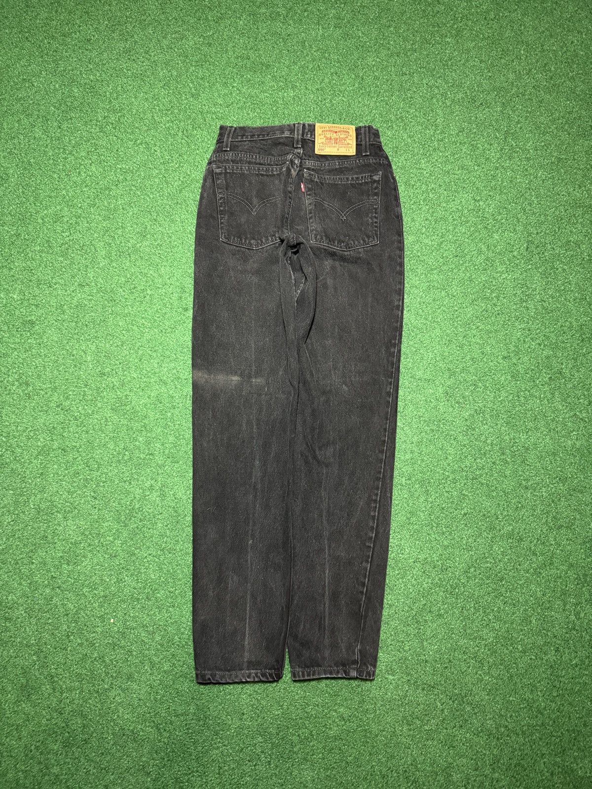 Levi's Vintage Clothing Vintage 90s Levi’s 550 Black Relaxed Fit Taper 28x32 Jeans Size 30" / US 8 / IT 44 - 2 Thumbnail
