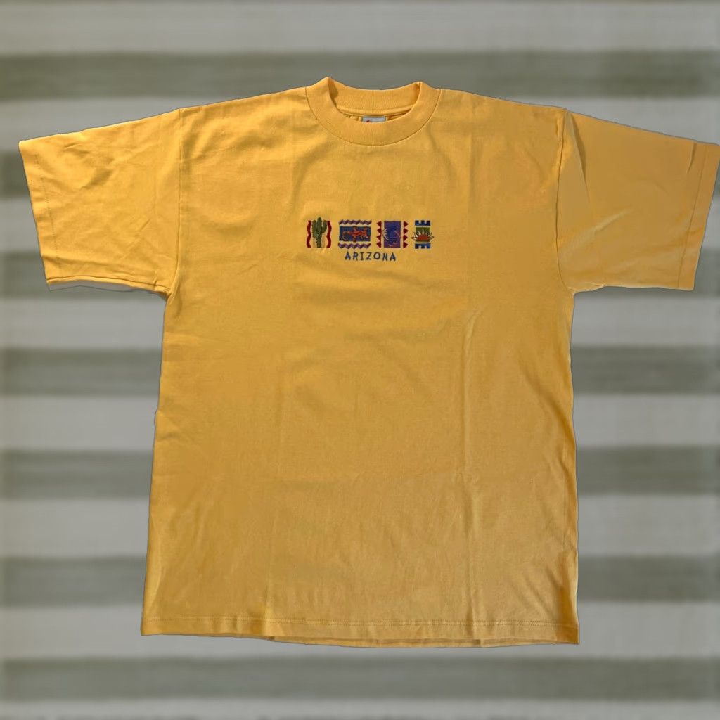 Vintage VINTAGE Desert Heat T-Shirt Arizona 90s Embroidered Cotton Yellow XL Adults Mens Women Unisex Size US XL / EU 56 / 4 - 1 Thumbnail