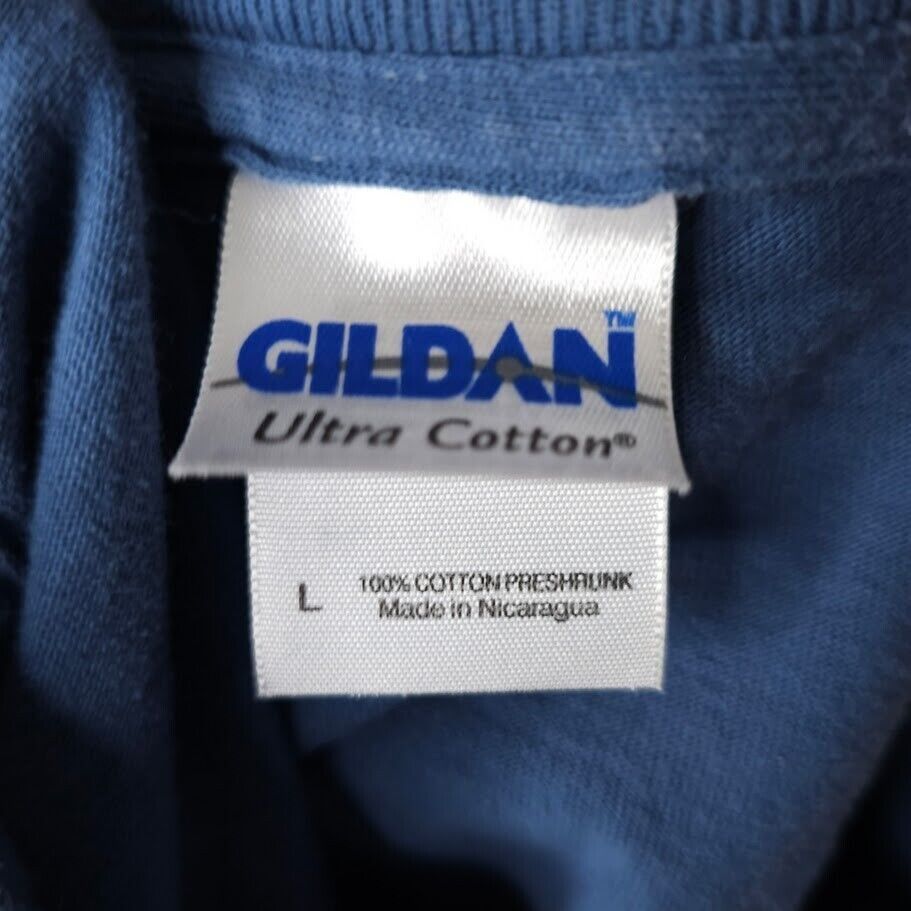 Gildan Gruene Texas T Shirt Mens Size Large Blue Armadillo Travel Size US L / EU 52-54 / 3 - 4 Thumbnail