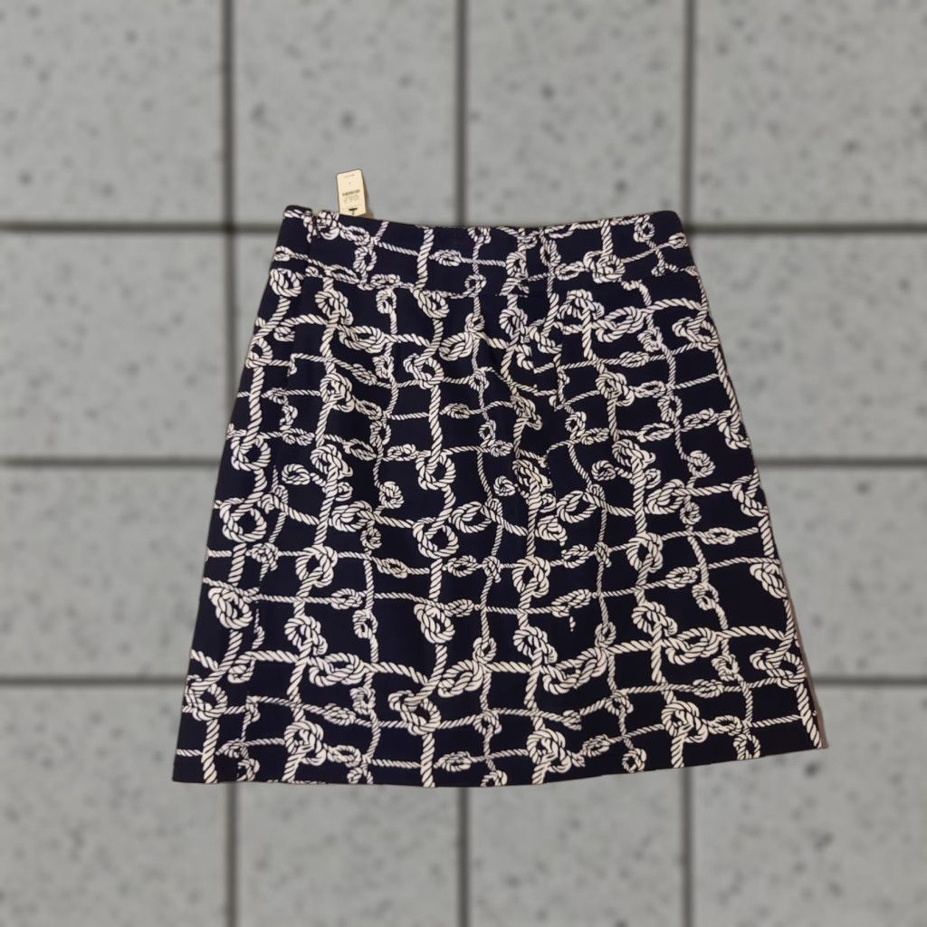 Talbots Womens Talbots Skirt 6 Navy Blue Cotton Knee Length Casual Size 28" / US 6 / IT 42 - 1 Thumbnail