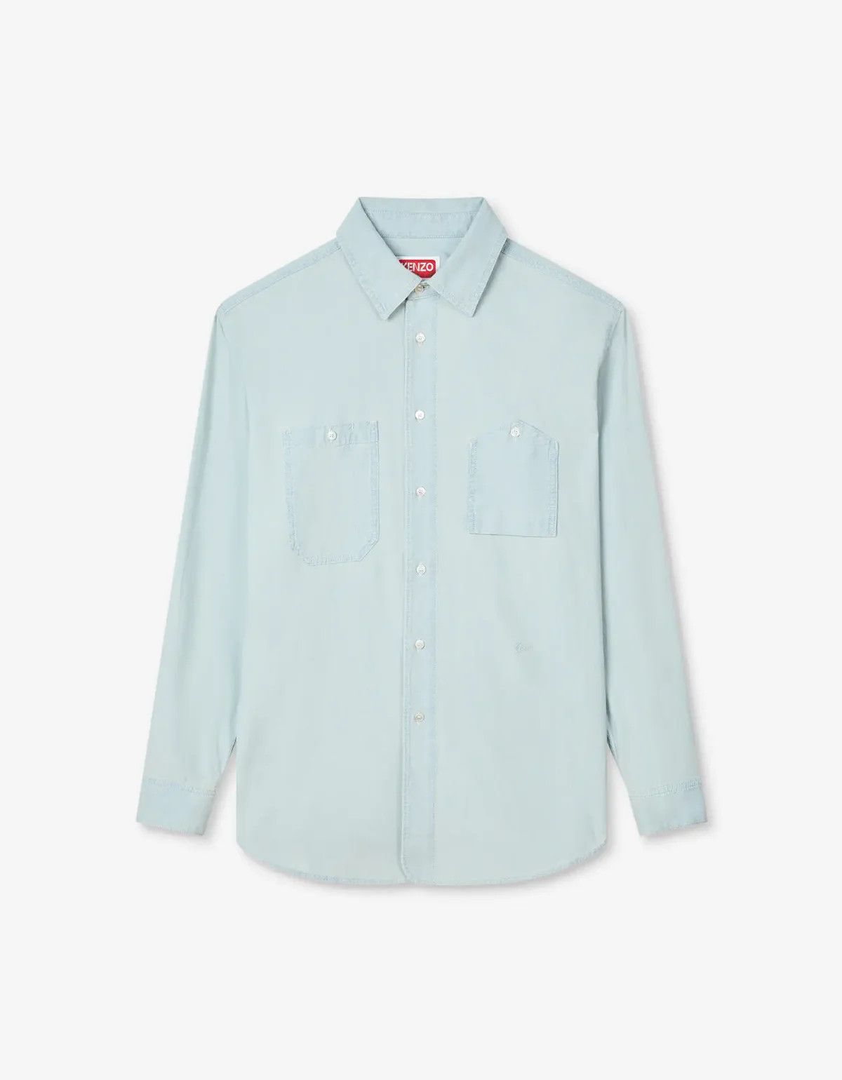 Kenzo Kenzo Blue Stone Bleach Chambray Overshirt Size US L / EU 52-54 / 3 - 1 Thumbnail