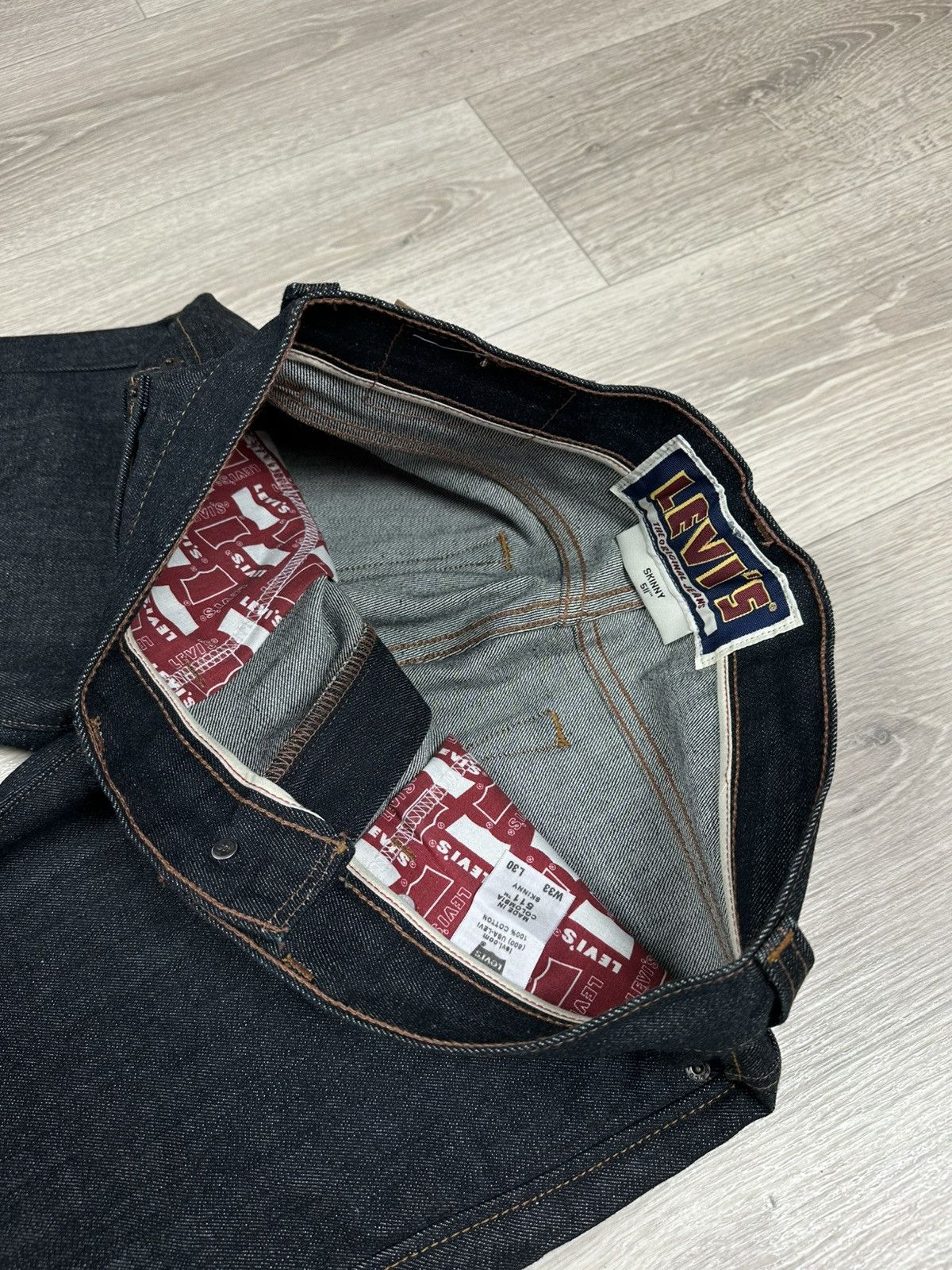 Levi's × Levi's Vintage Clothing Men’s Vintage Levi’s 511 Skinny Jeans Denim Pants Size US 36 / EU 52 - 9 Thumbnail