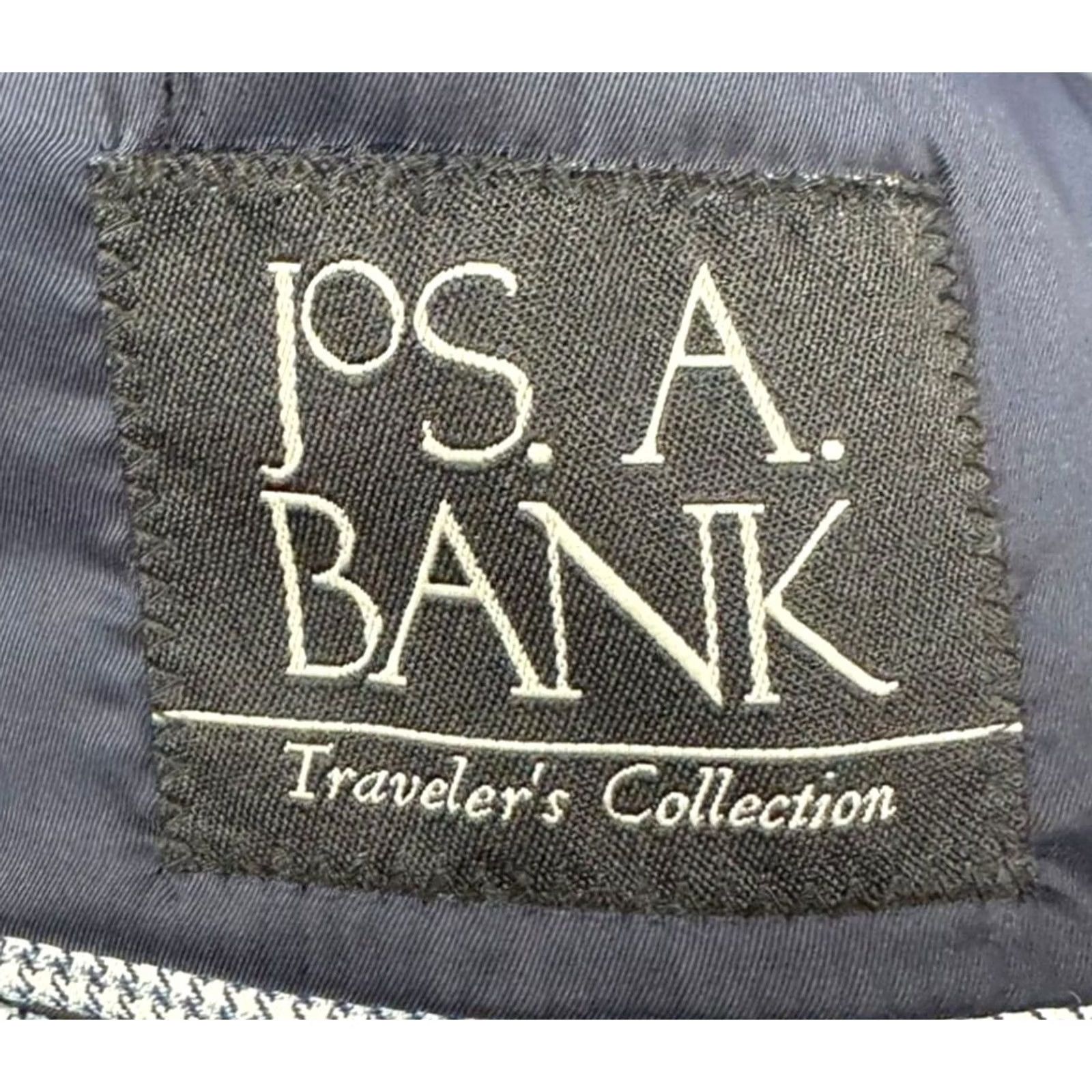 Jos. A. Bank Jos. A. Bank Traveler's Men's 100% Wool Blazer Jacket Gray 38R Size 38R - 4 Thumbnail