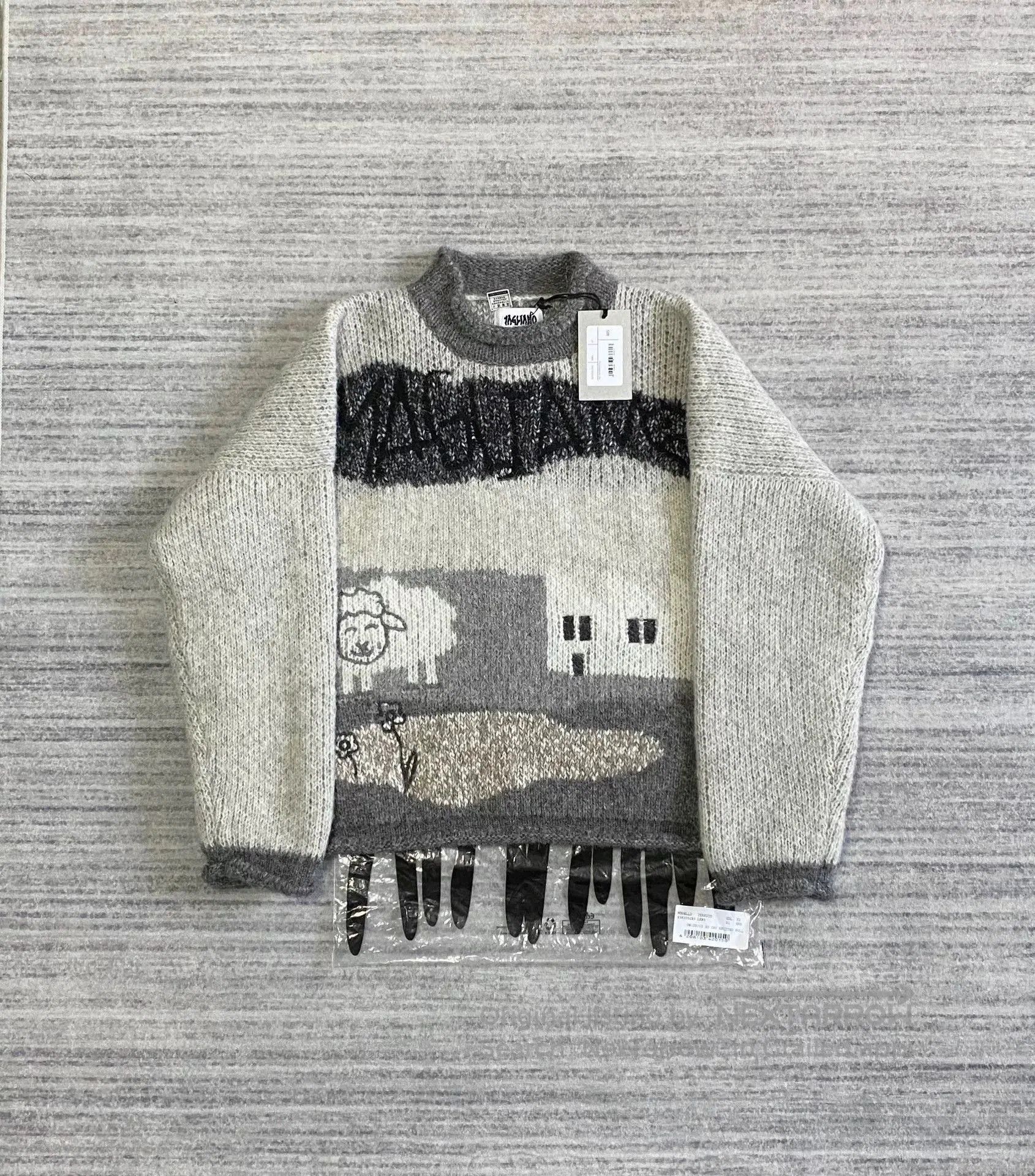 Magliano oversized gray knit sweater with sheep design. Size XXS / US 00 / IT 34 - 1 Thumbnail