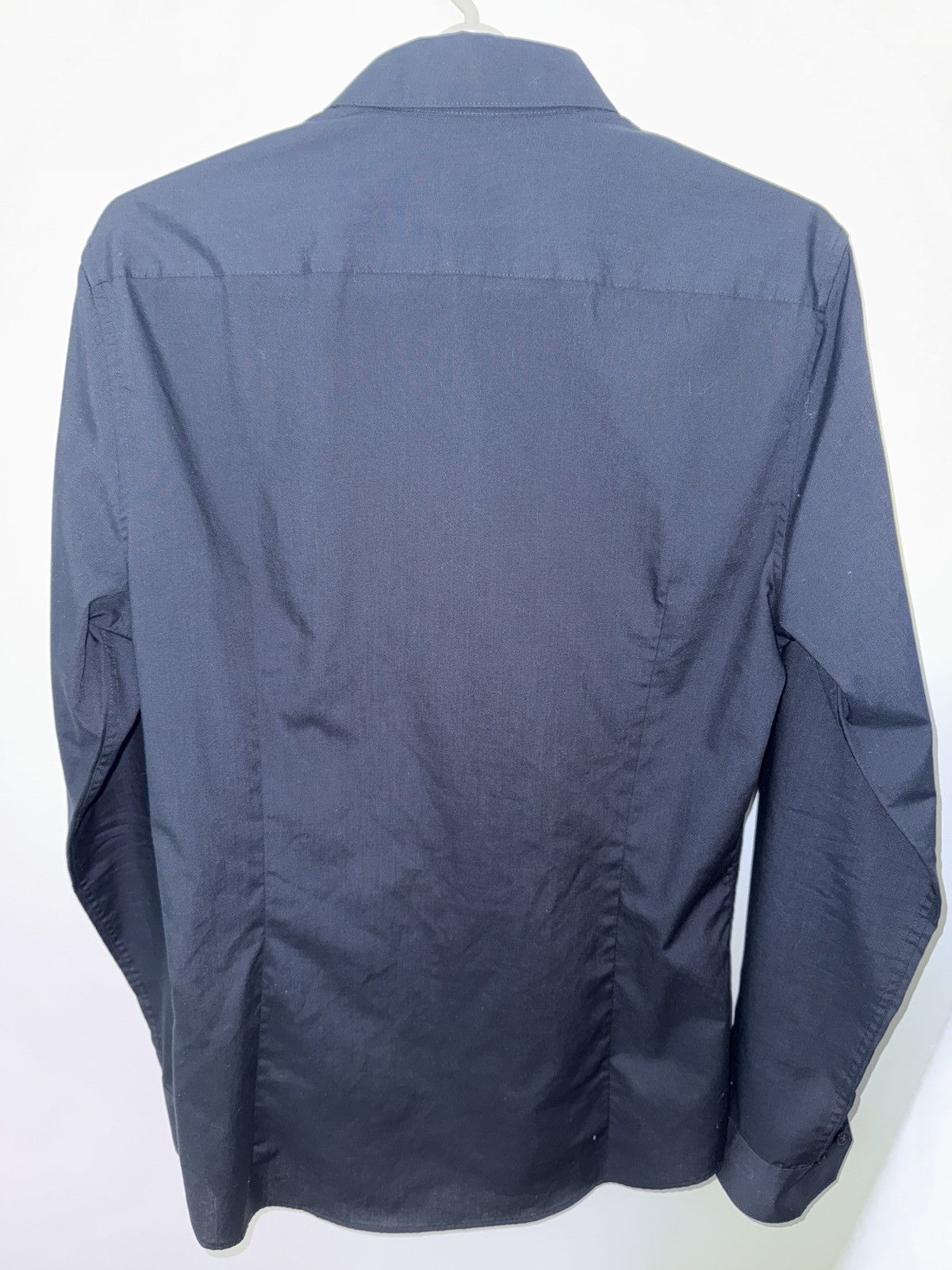 H&M H&M Navy Button Down Shirt Size 36S - 2 Thumbnail