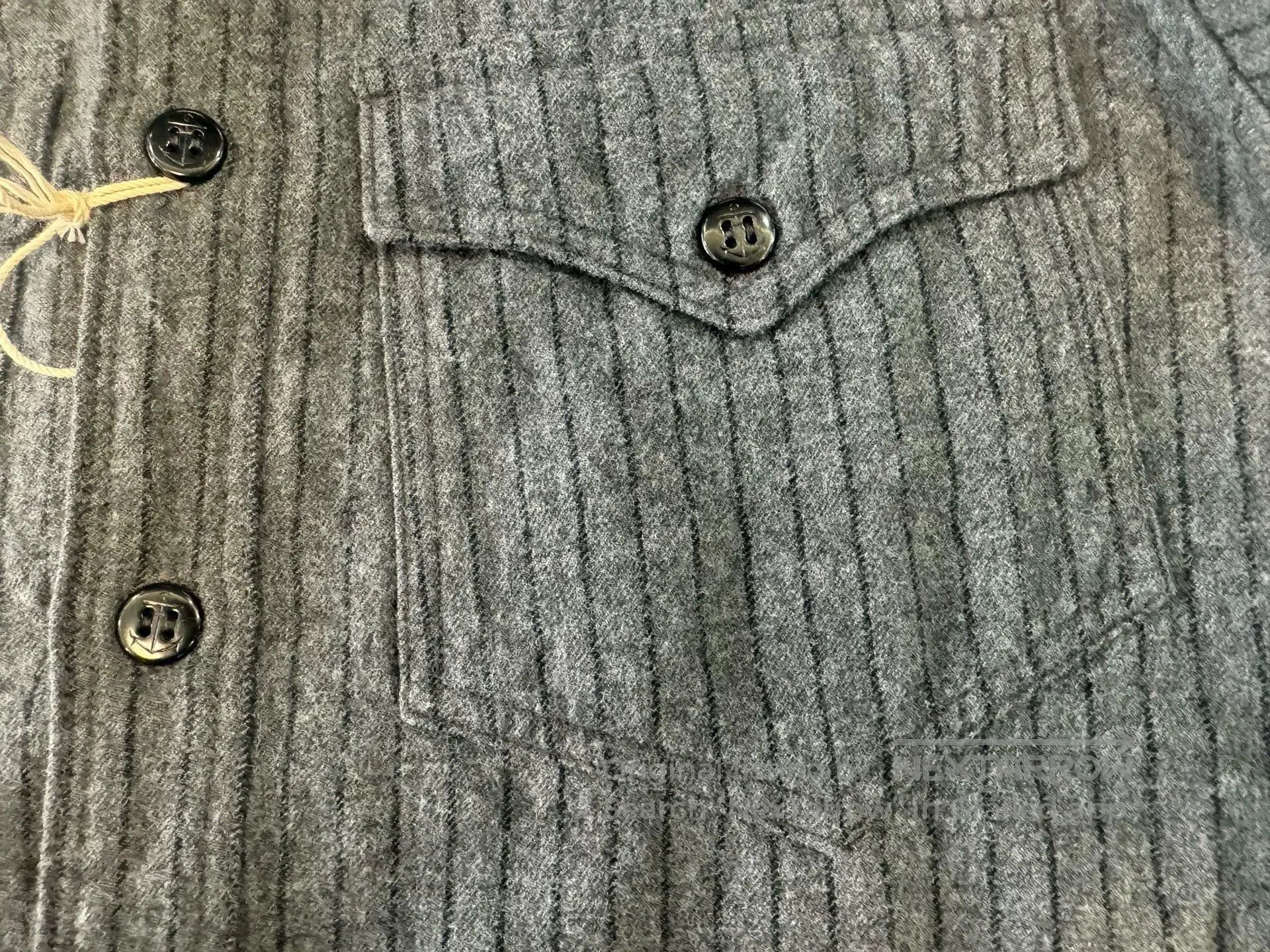 Freewheelers Navy Wool Cashmere Shirt Size 16. Size US L / EU 52-54 / 3 - 4 Thumbnail