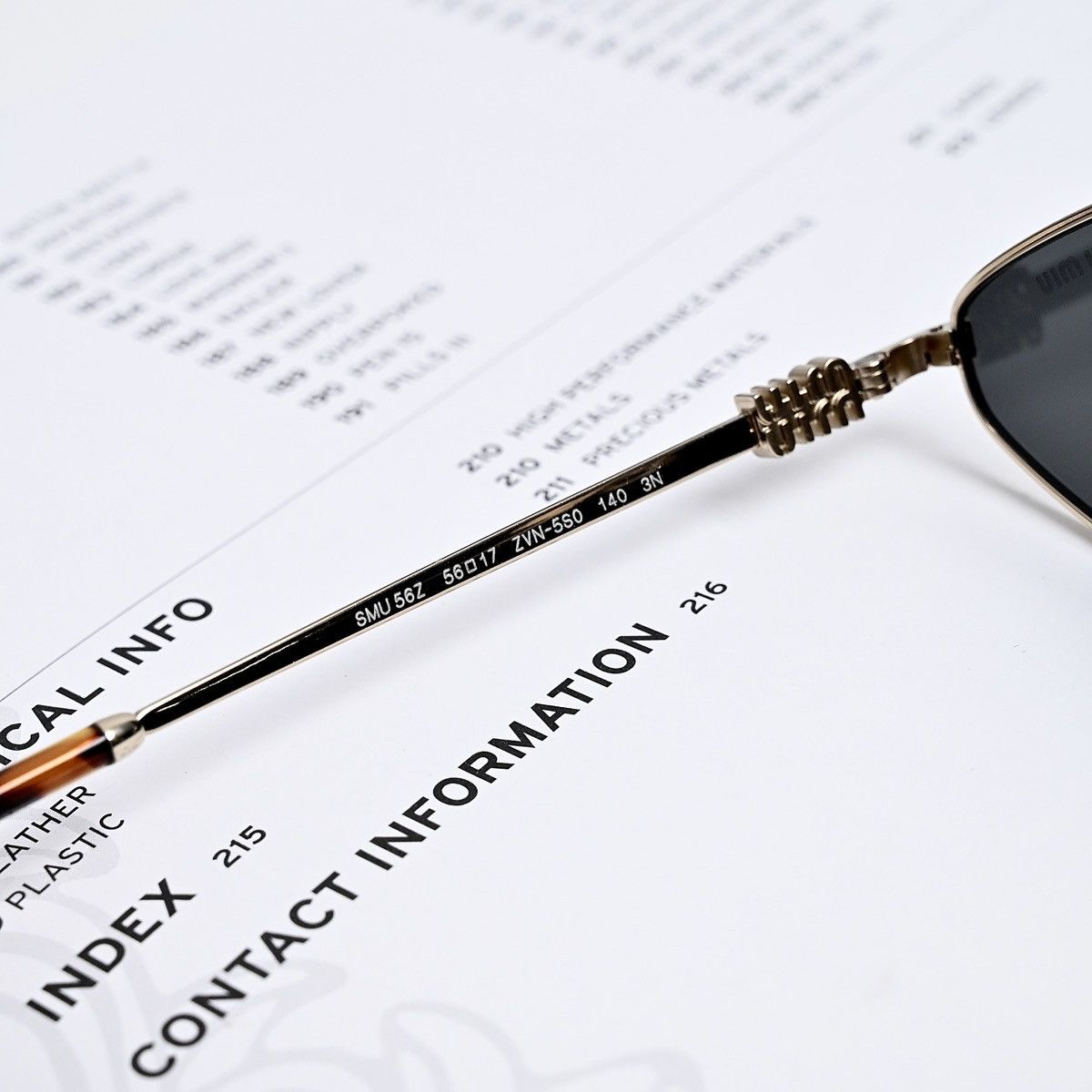Miu Miu MIU MIU 0MU 0MU 56ZS SUNGLASSES Size ONE SIZE - 6 Thumbnail