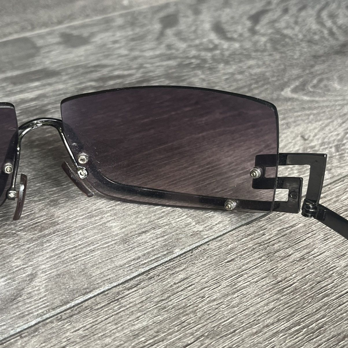 Vintage Vintage Versace Style Mod Half Frame Sunglasses 1990s Rare Size ONE SIZE - 6 Thumbnail