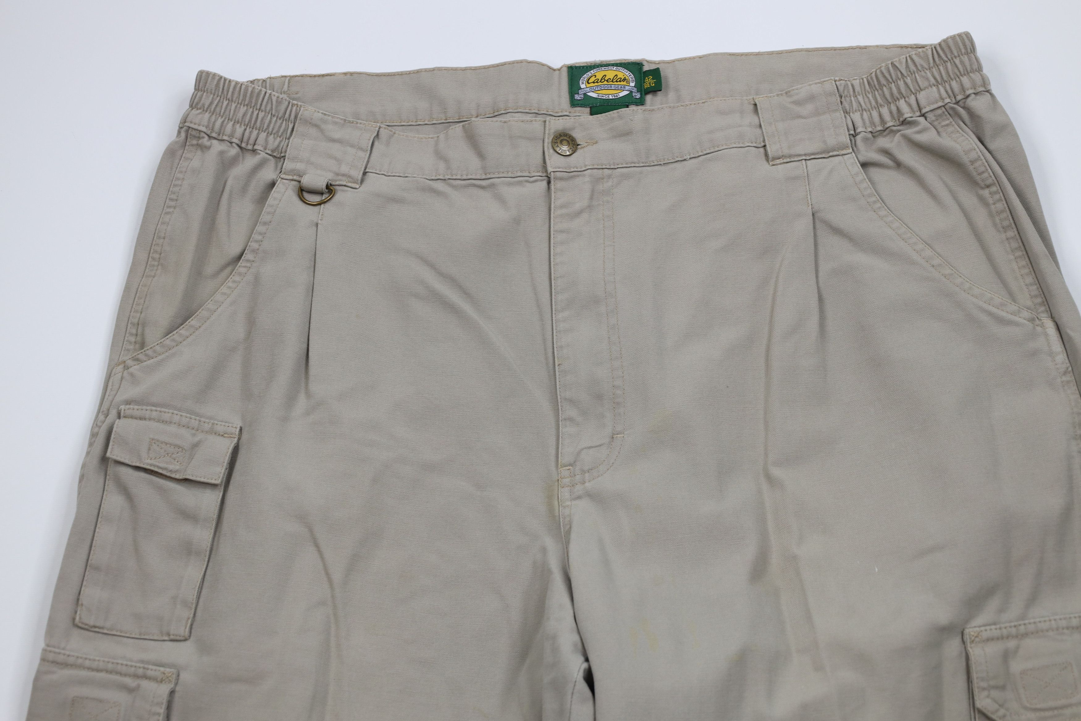 Cabelas Vintage Cabelas Double Knee Wide Leg Cargo Pants Beige Size US 42 / EU 58 - 2 Thumbnail