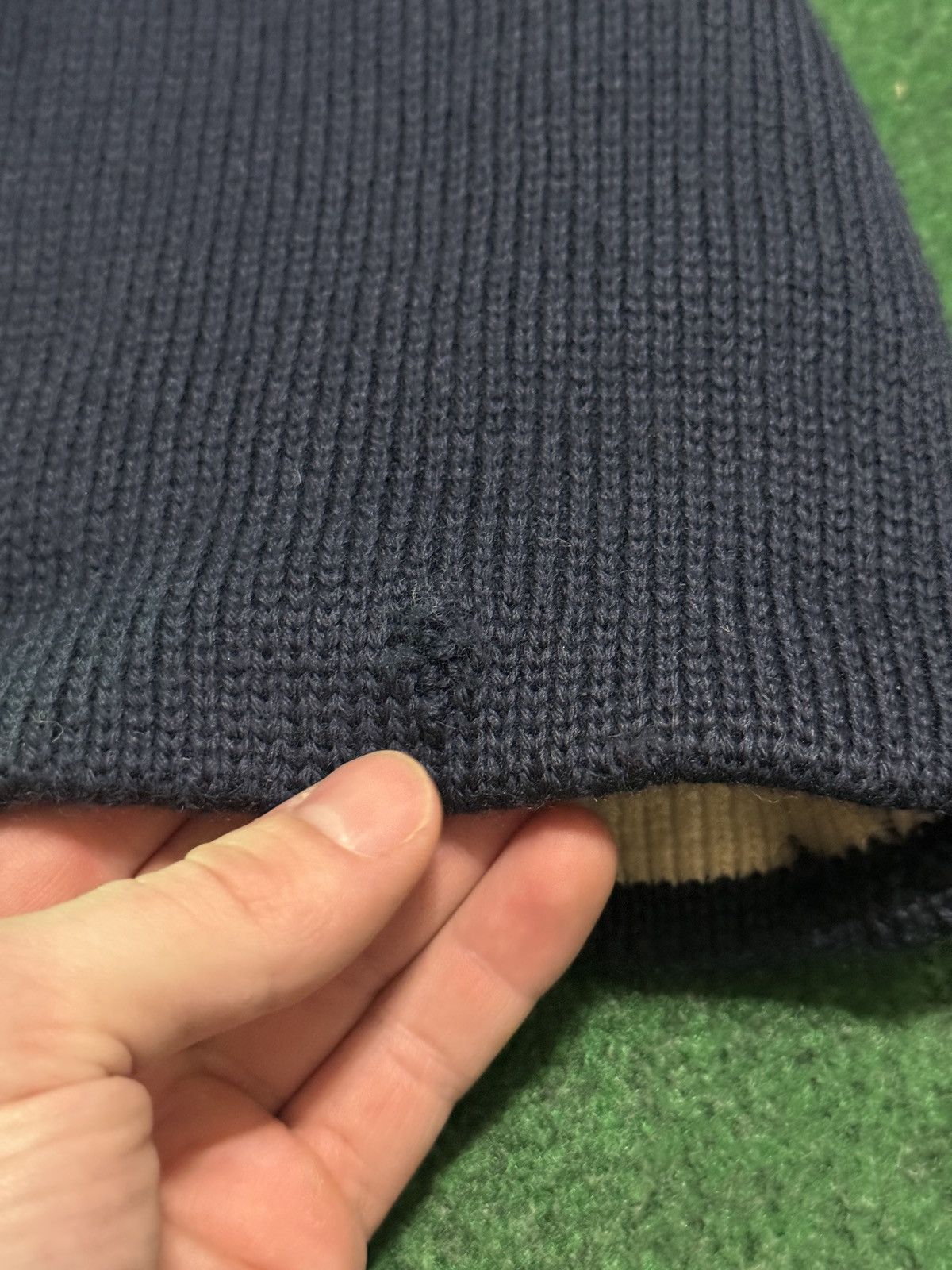 Goretex Gore Tex Fabric Wool Smiley Navy Adult Gore Tex Hat Beanie Size ONE SIZE - 4 Thumbnail