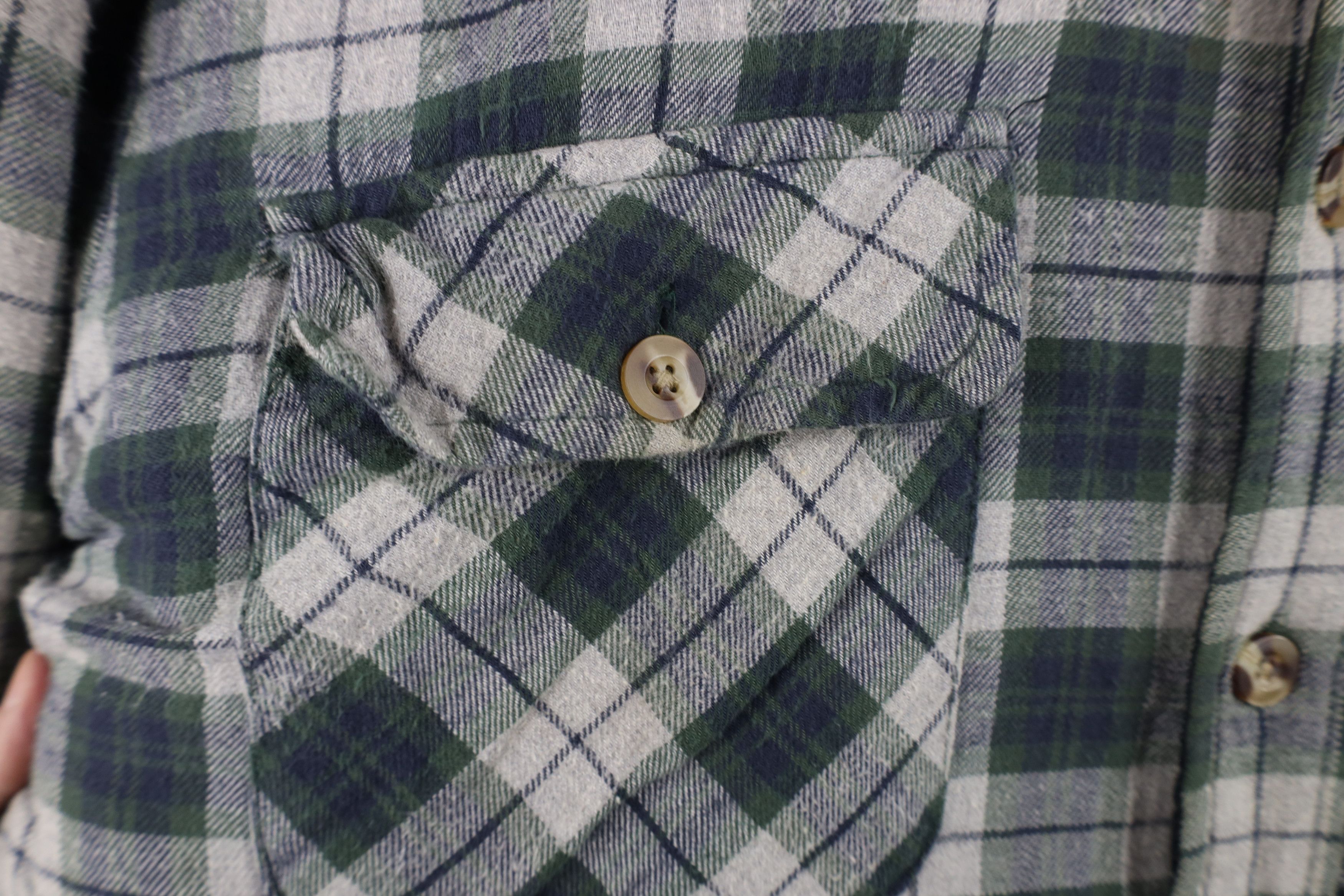 Vintage Vintage 90s Streetwear Flannel Button Shirt Jacket Jac Shirt Size US L / EU 52-54 / 3 - 5 Thumbnail