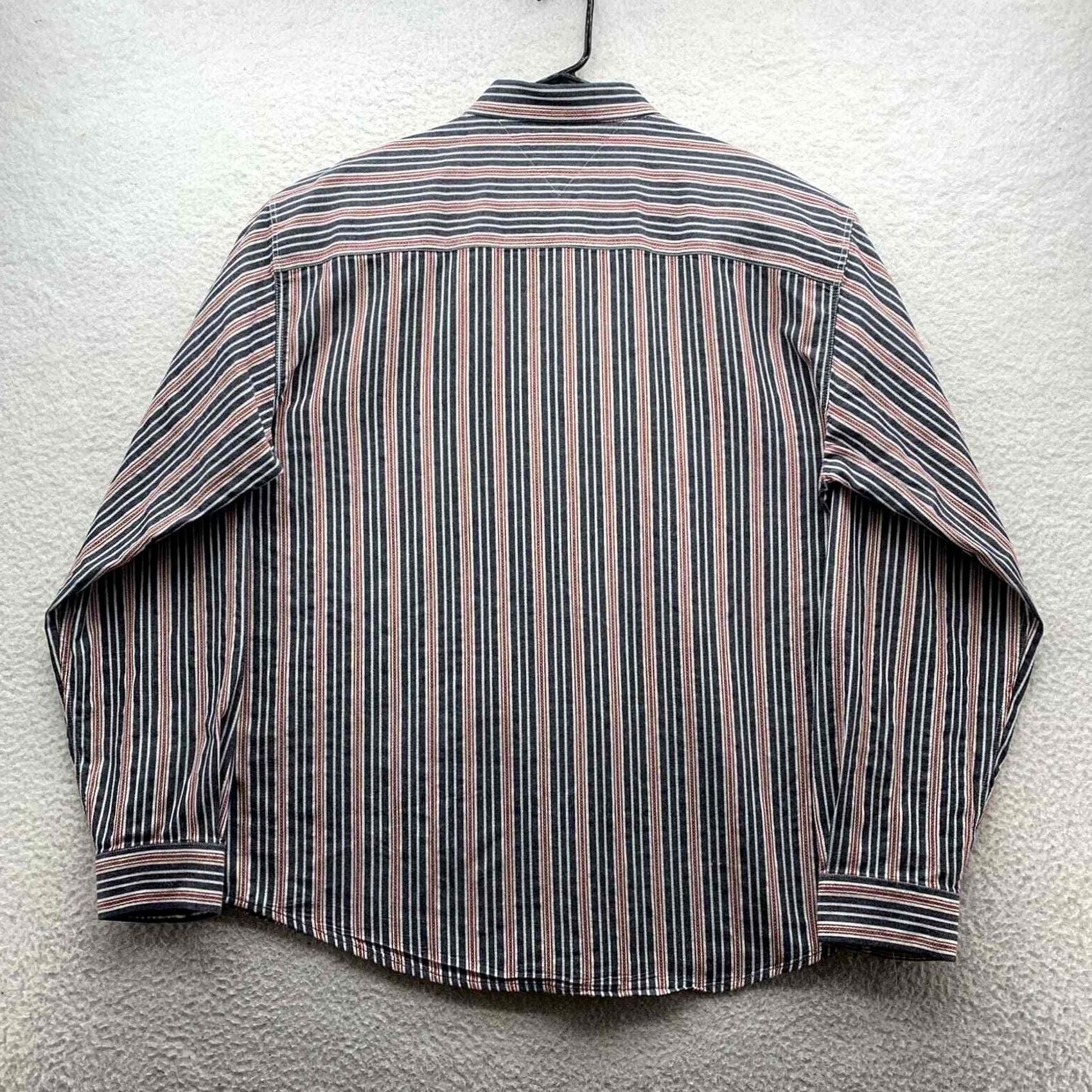 Tommy Hilfiger VINTAGE Tommy Hilfiger Jeans Shirt Mens XL Blue Red Striped Y2K Retro Size US XL / EU 56 / 4 - 6 Thumbnail