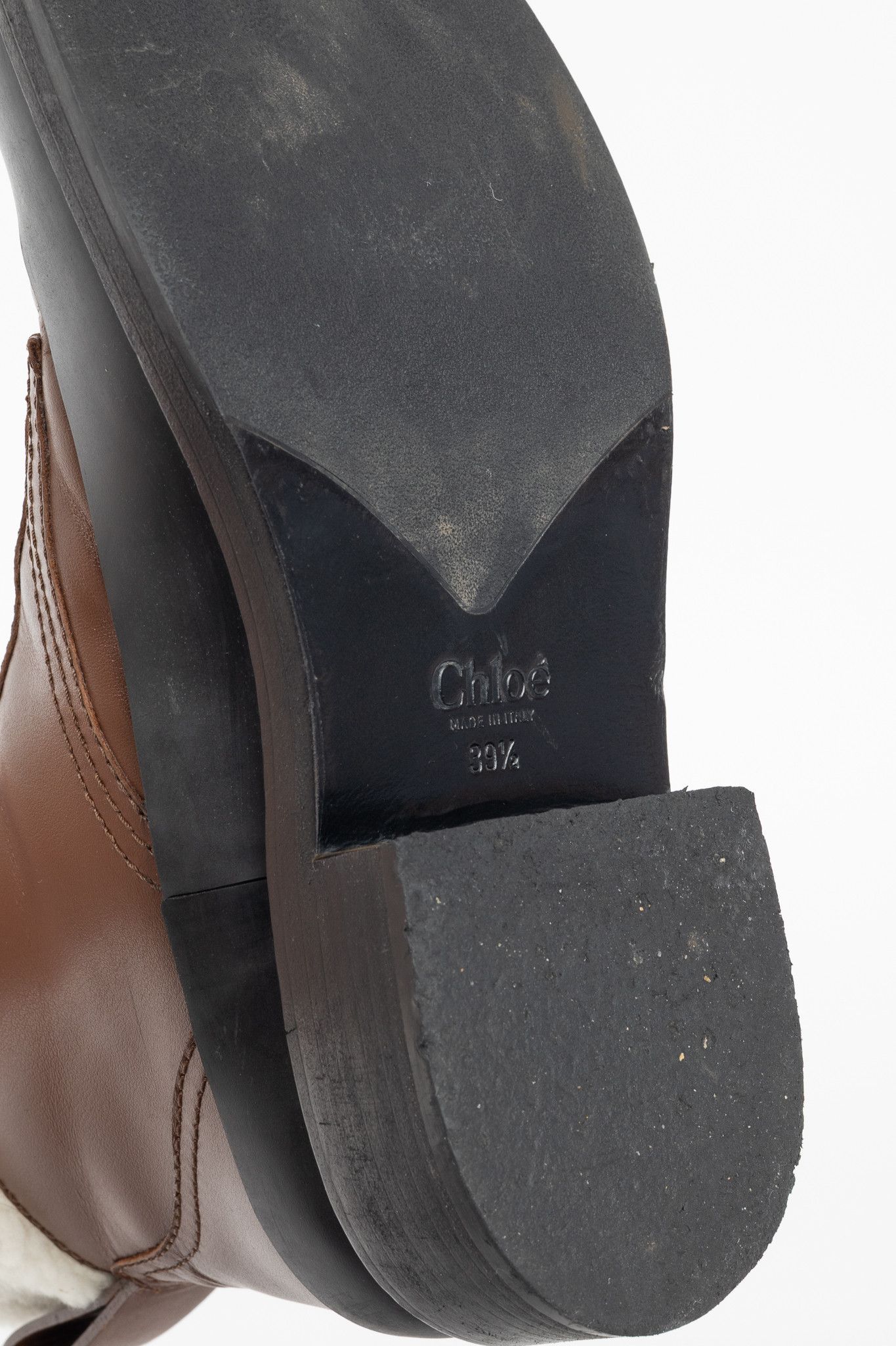 Chloe Chloe Roy Bark Brown Leather Zip-Front Shearling Boots Size US 9 / IT 39 - 5 Thumbnail