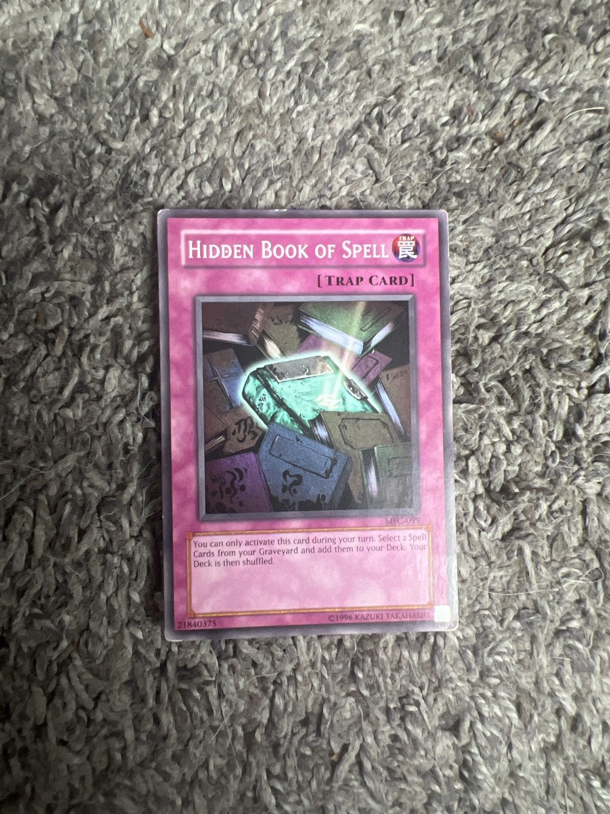 Vintage 1996 Konami Yu-Gi-Oh! Hidden Book Of Spell Card Size ONE SIZE - 1 Thumbnail