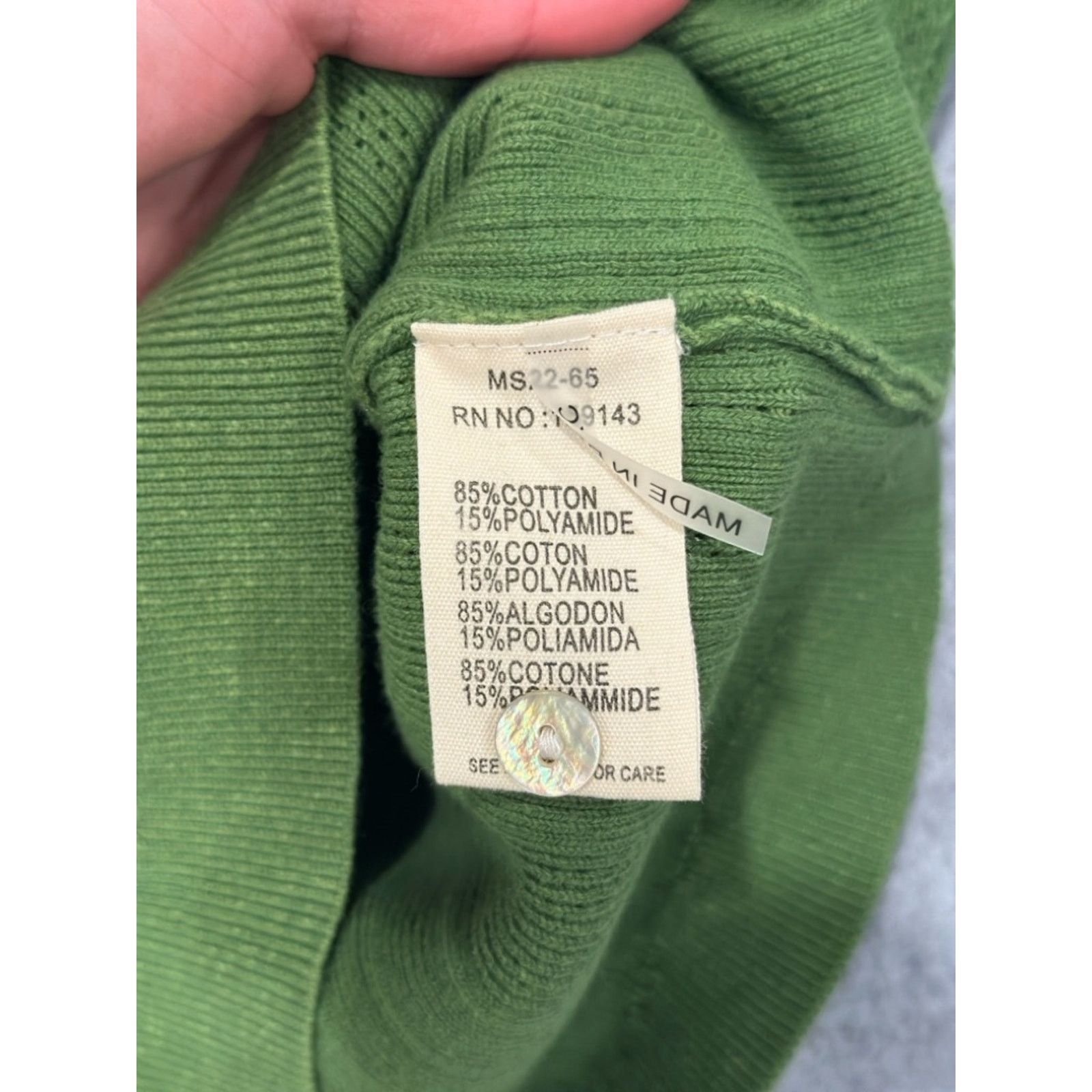FRNCH FRNCH Green Ribbed Polo Sweater Size M / US 6-8 / IT 42-44 - 7 Thumbnail