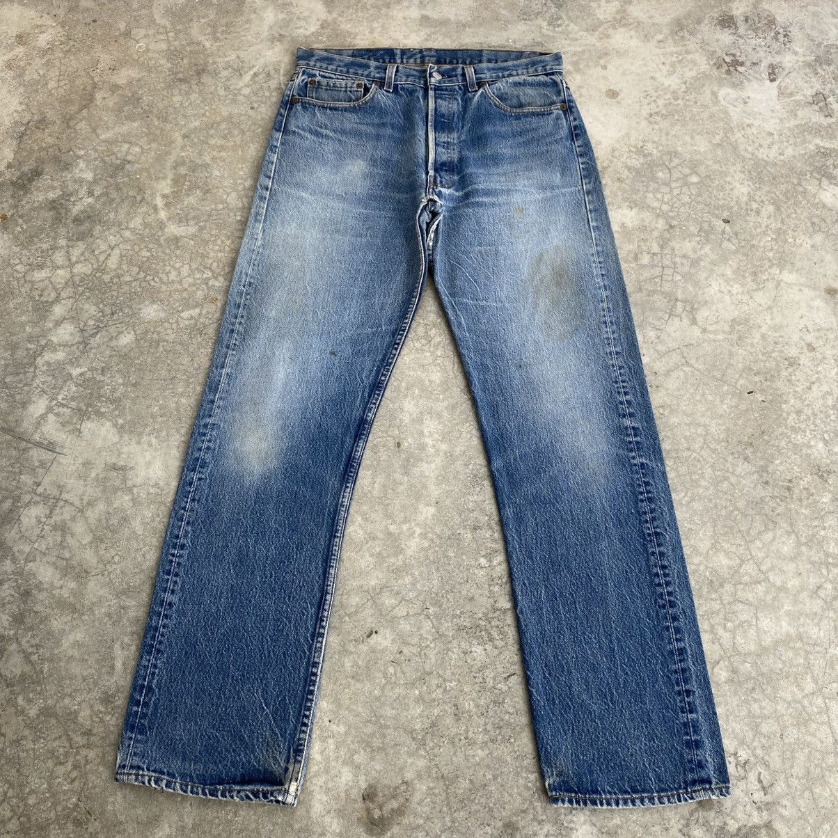 Levi's Vintage 80’s Levis 501xx Faded Stonewashed Blue Jeans Size US 34 / EU 50 - 1 Thumbnail