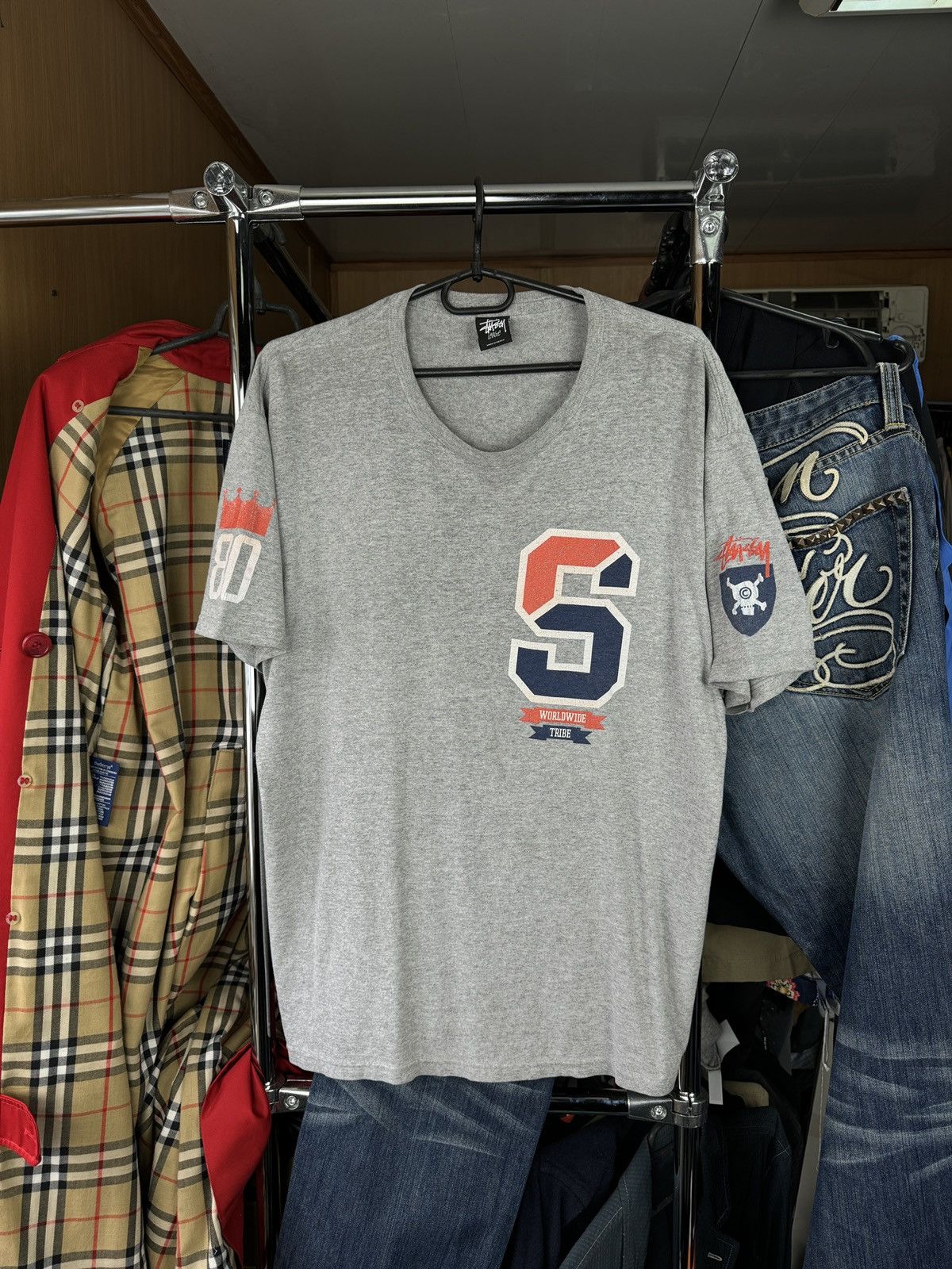Stussy × Vintage Mens Stussy T Shirt streetwear y2k rare vintage big logo tee Size US L / EU 52-54 / 3 - 1 Thumbnail