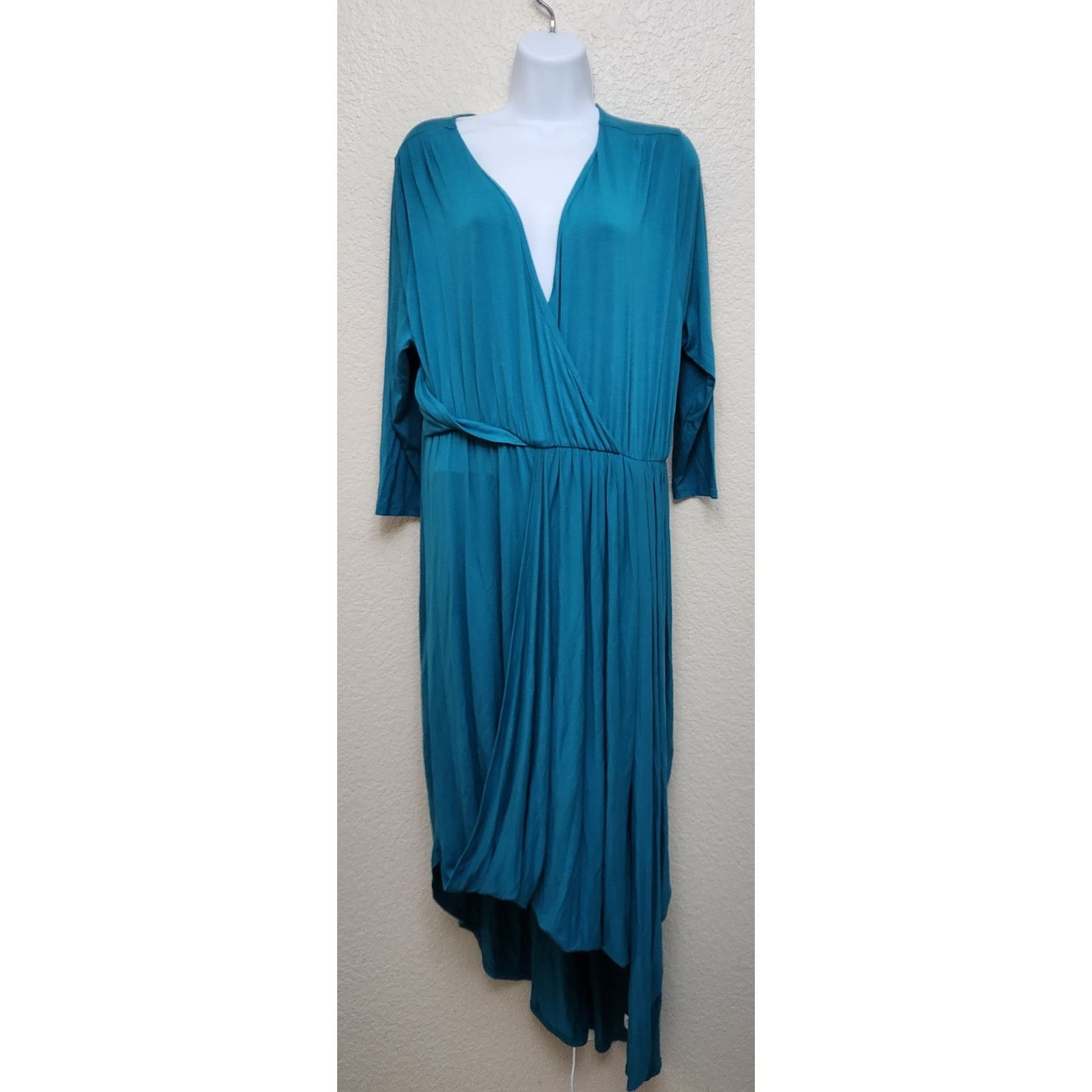Other Lane Bryant Blue Teal Crisscross Bodice Hi Low Dress 14 16 Size XL / US 12-14 / IT 48-50 - 1 Thumbnail