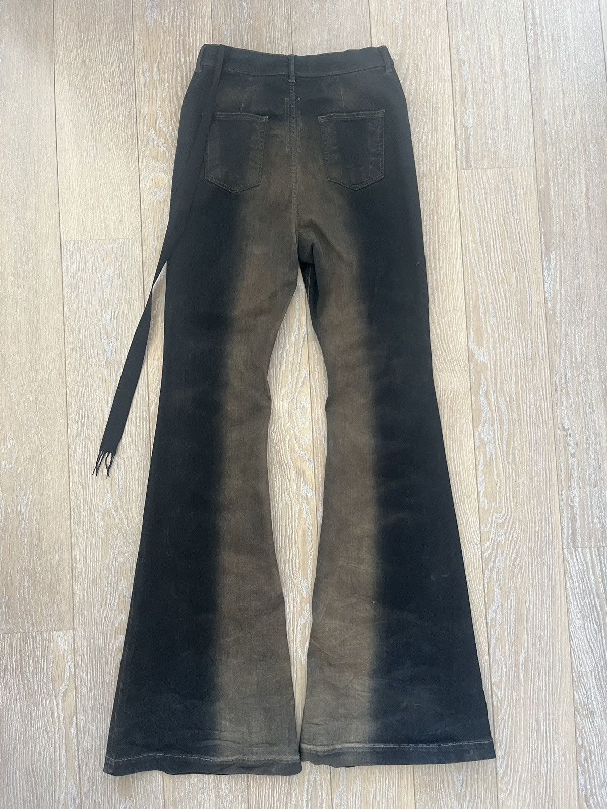 Rick Owens Rick Owens Luxor Mud Wash Bolan Bootcut Denim Size US 31 - 2 Thumbnail