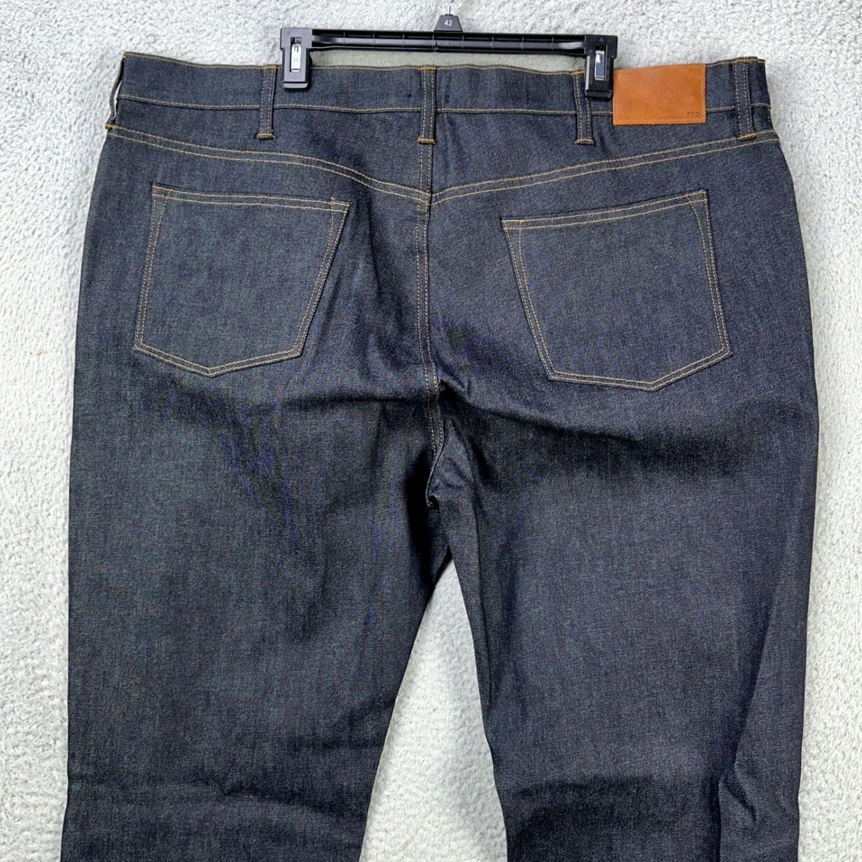 J.Crew J. Crew 770 Jeans Straight Mens 44X34 Blue Kurabo Premium Japanese Denim Dark Washed NEW Size US 44 / EU 60 - 3 Thumbnail